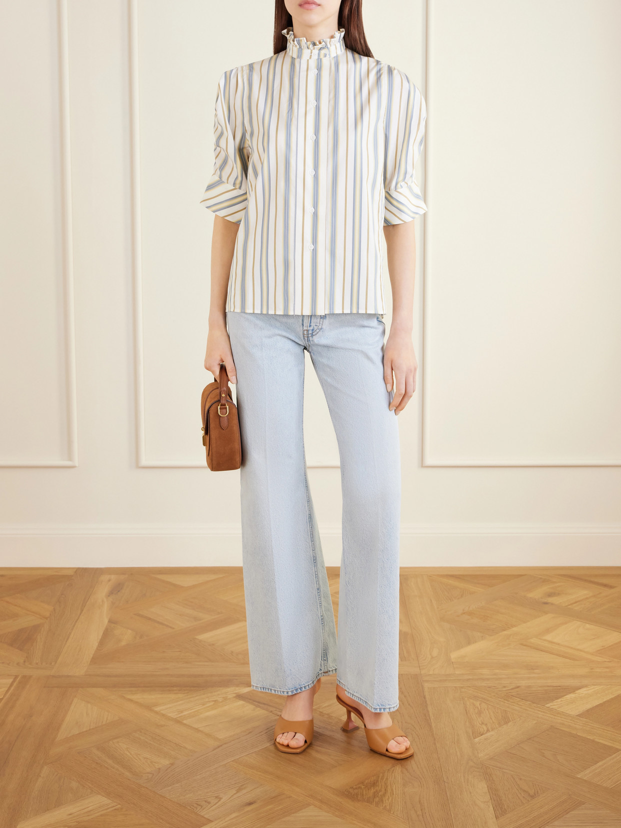 Vita Striped Cotton Blouse