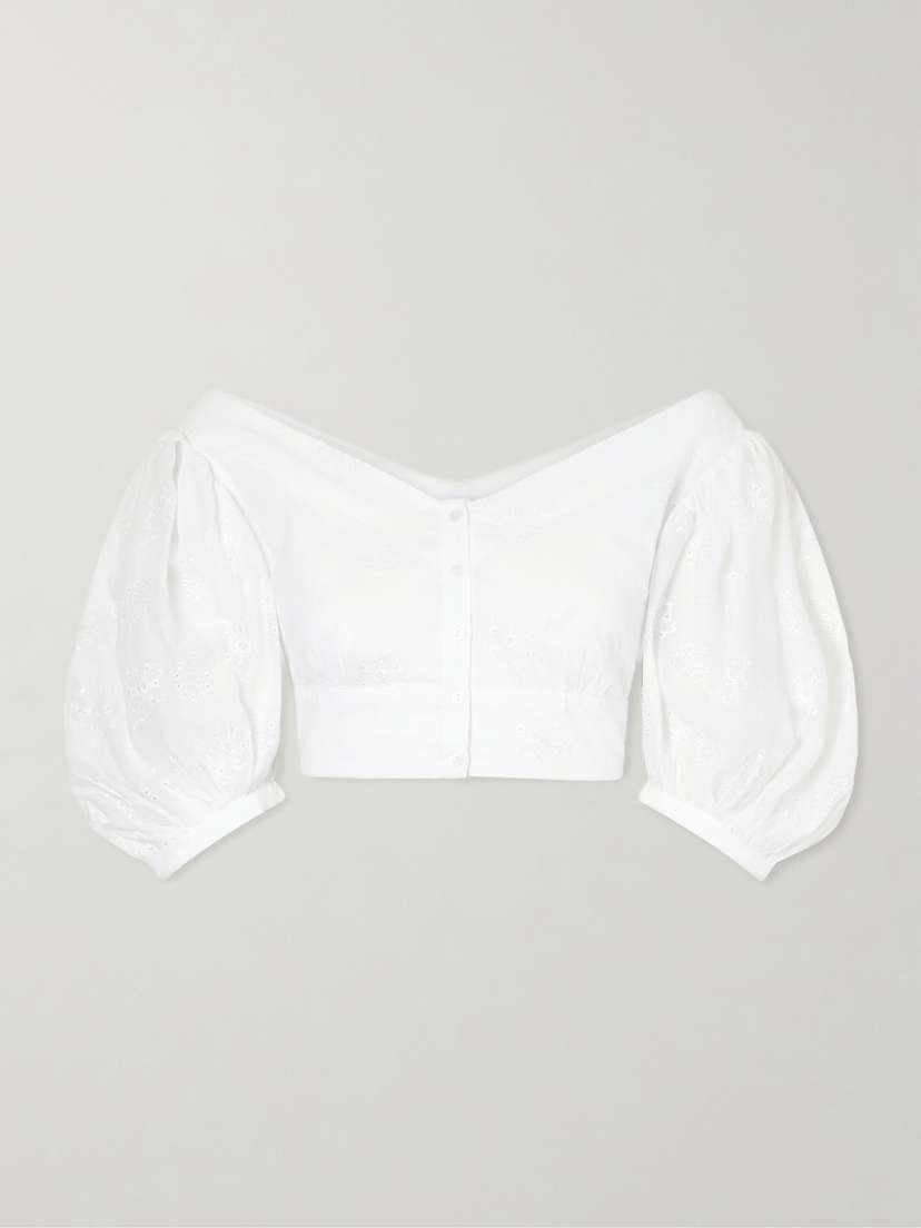 Thierry Colson Clara Embroidered Cotton-voile Blouse