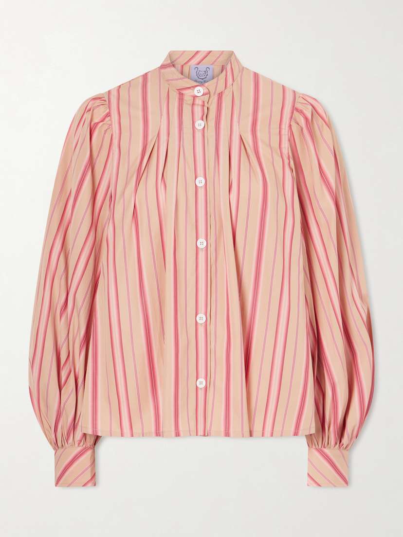 Thierry Colson Yana Striped Cotton-poplin Blouse
