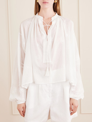 THIERRY COLSON Guise embroidered cotton blouse