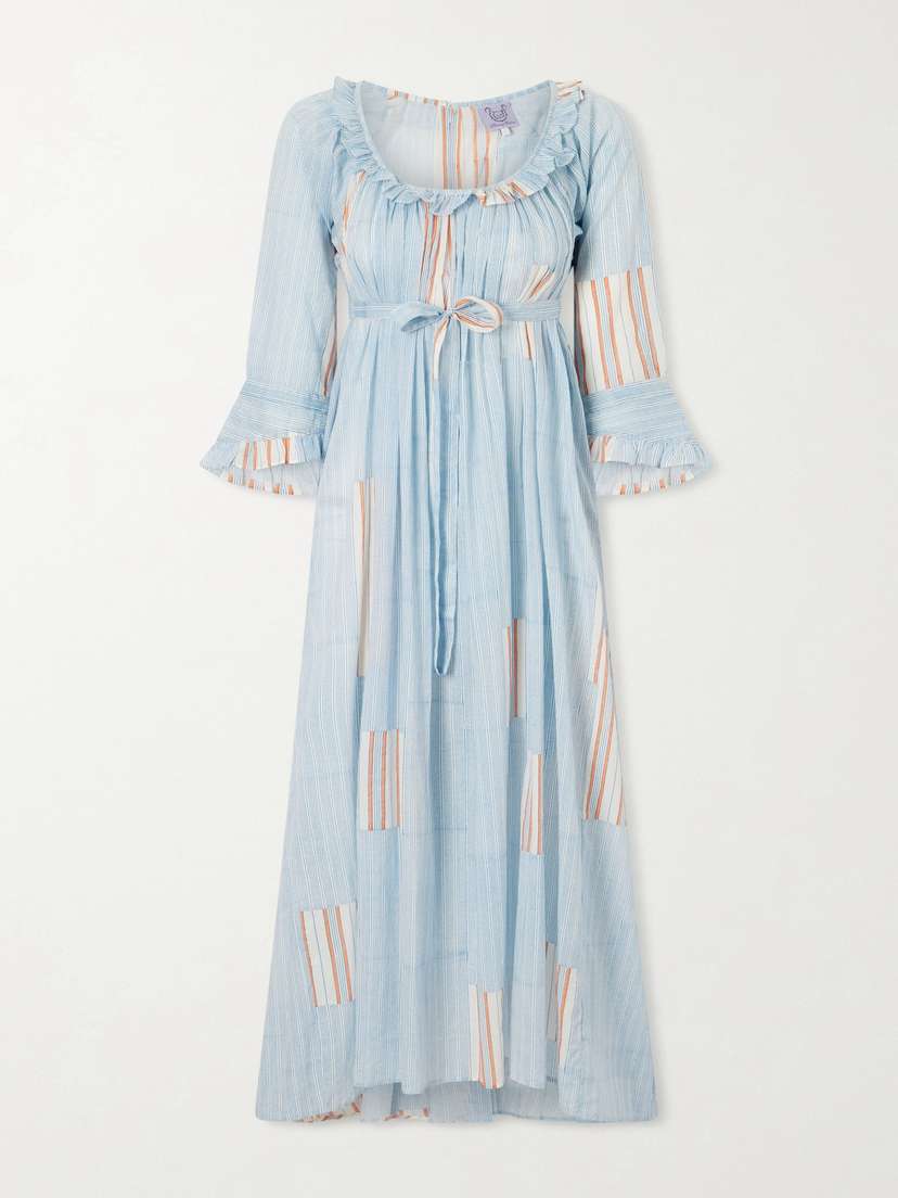 Thierry Colson Antoinette Ruffled Printed Cotton-voile Midi Dress | Thumbnail 5 Thierry Colson Antoinette Ruffled Printed Cotton-voile Midi Dress | Thumbnail 5