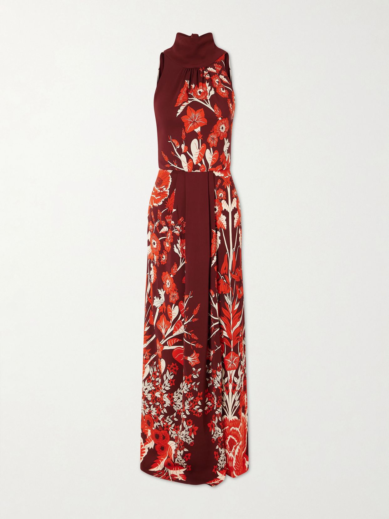 JOHANNA ORTIZ Sacred Currents printed silk-satin midi dress