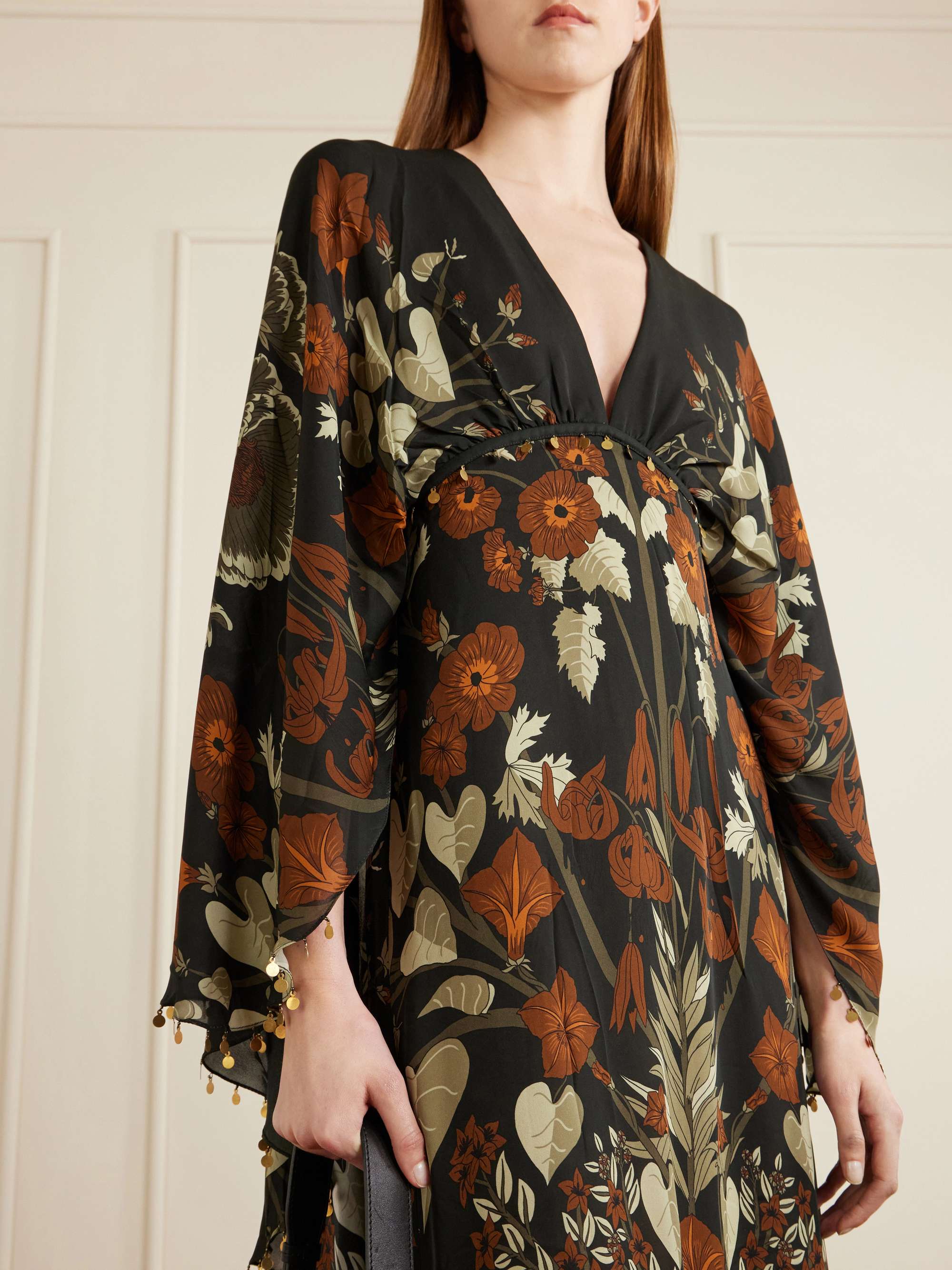 JOHANNA ORTIZ Wildflower Rites printed silk-georgette maxi dress
