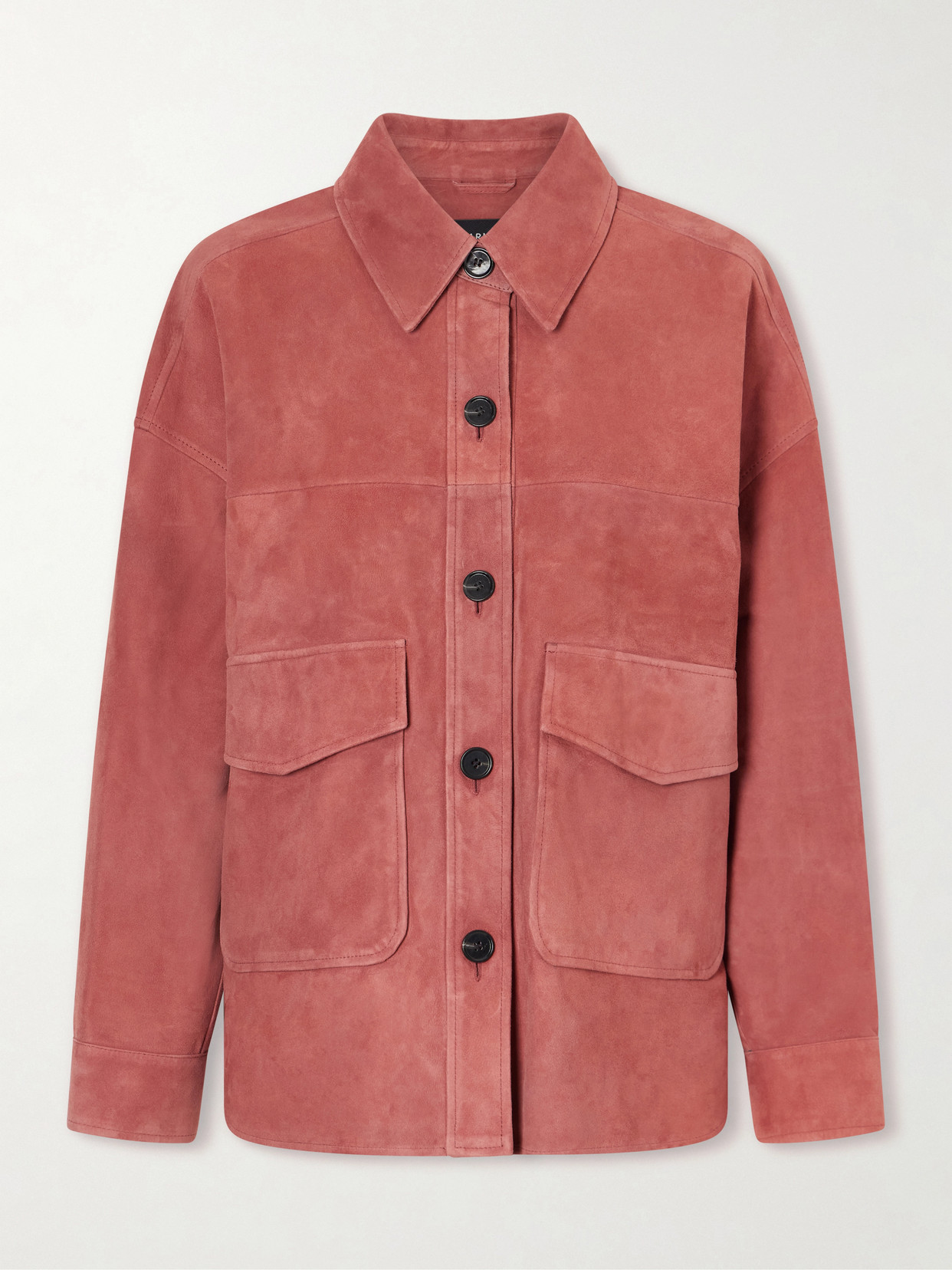 Arma Kaylee Paneled Suede Jacket In Pink
