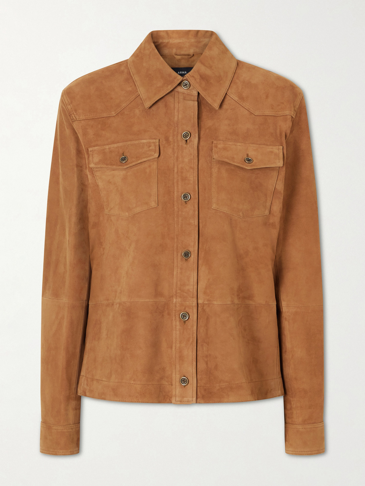 Arma Faye Suede Jacket In Brown