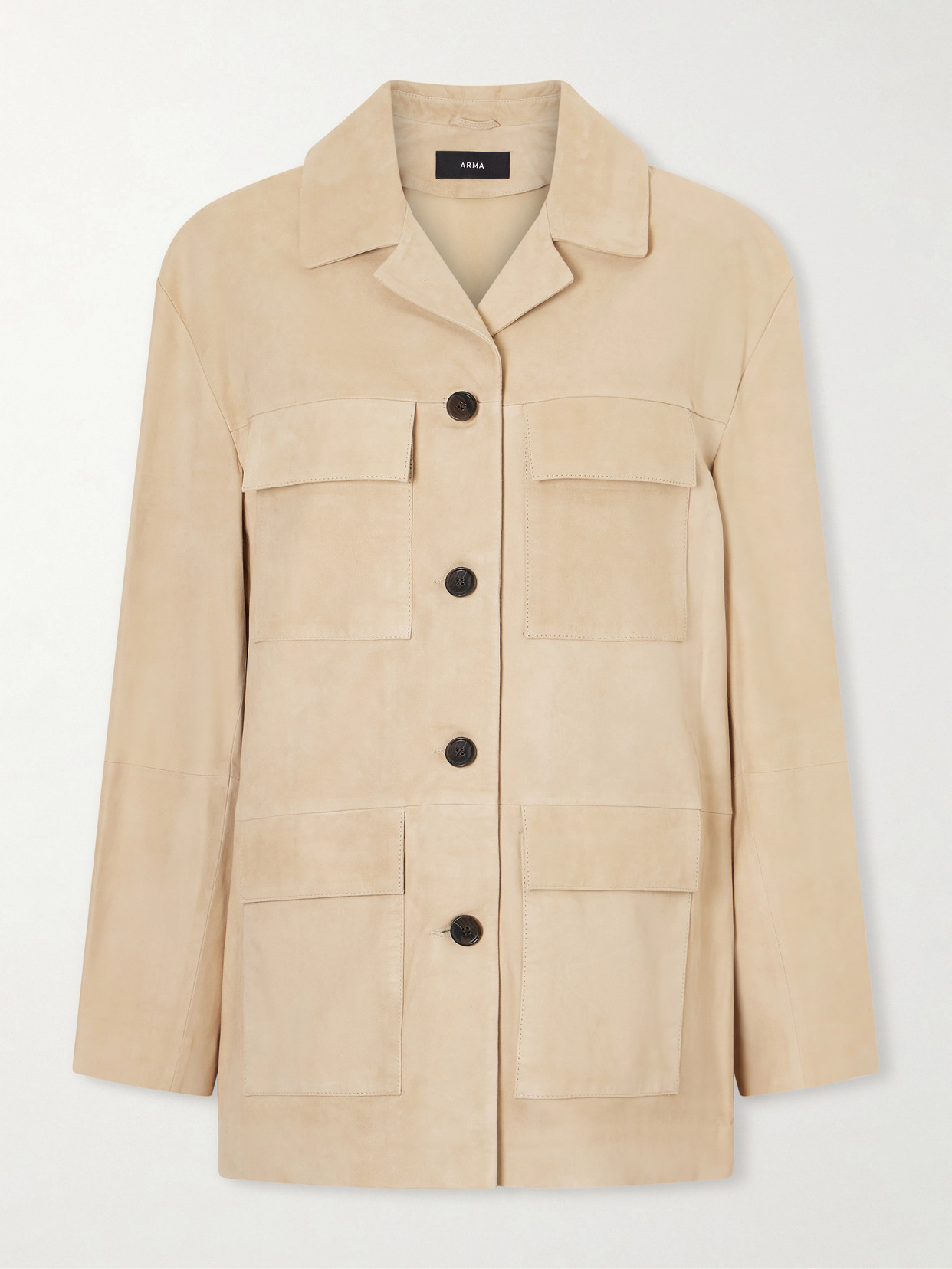 Arma Sendy Suede Jacket In Neutral