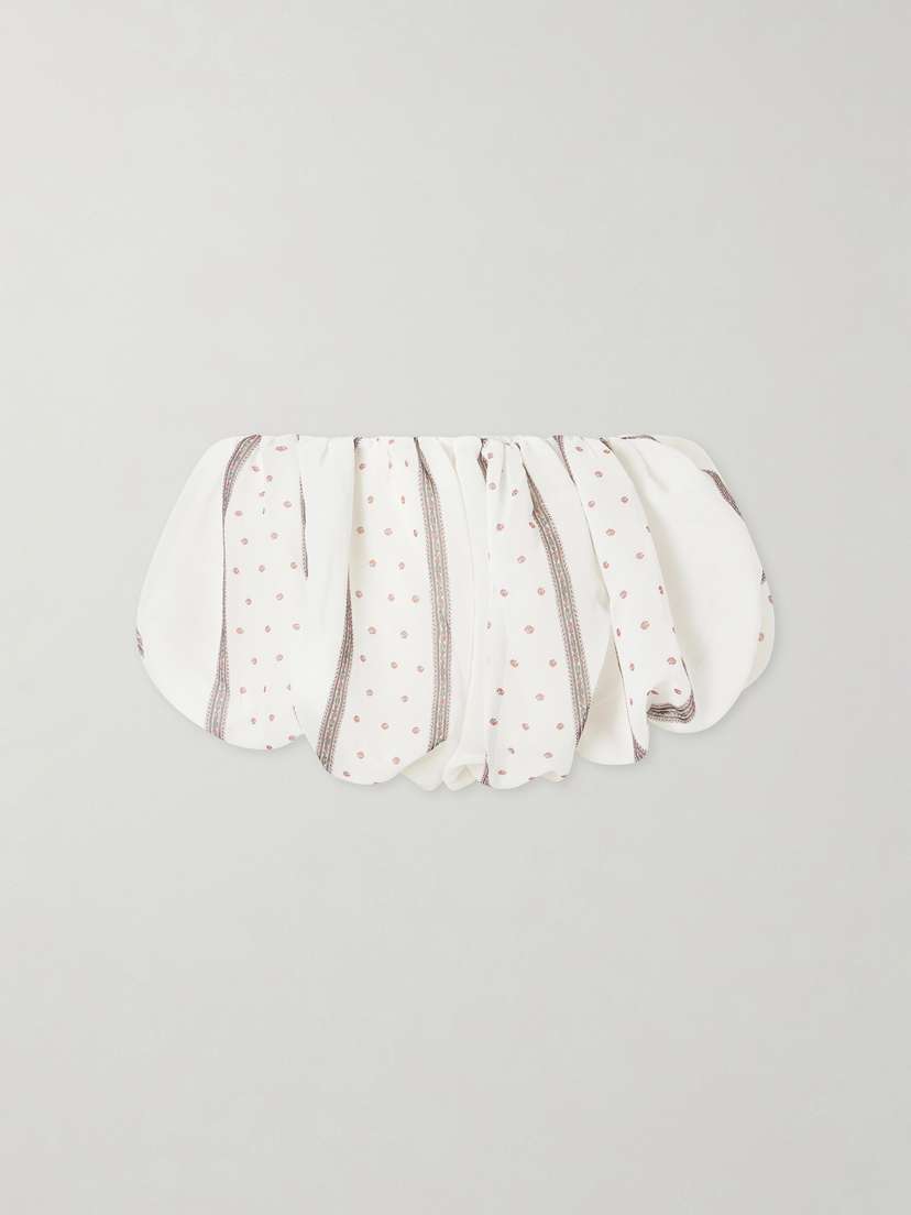 LIBEROWE Polka-dot Gathered Silk-chiffon Shorts | Thumbnail 5 LIBEROWE Polka-dot Gathered Silk-chiffon Shorts | Thumbnail 5