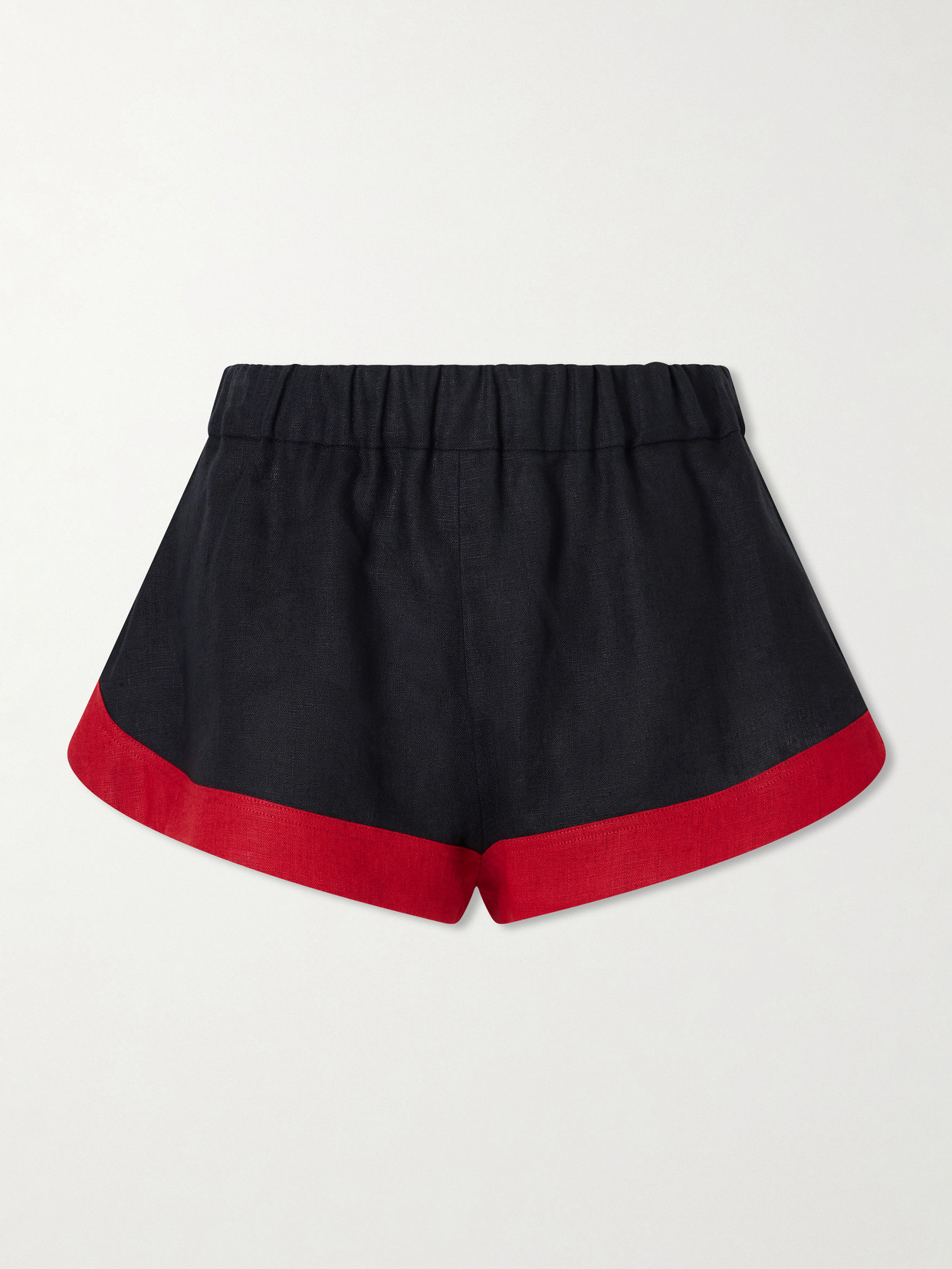 Liberowe Stella Tiered Linen Shorts In Blue