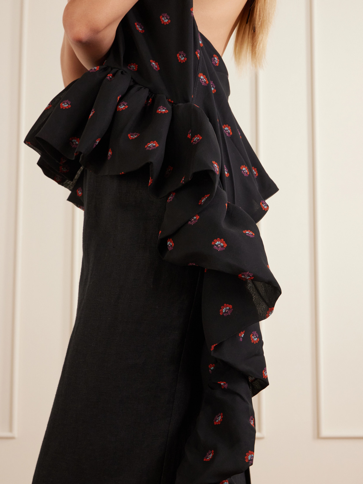 Tamara Printed Silk-Chiffon Peplum Blouse