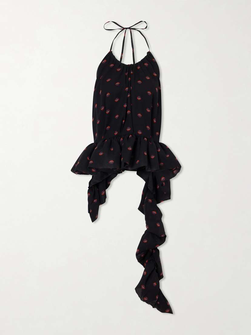 LIBEROWE Tamara Printed Silk-chiffon Peplum Blouse | Thumbnail 5