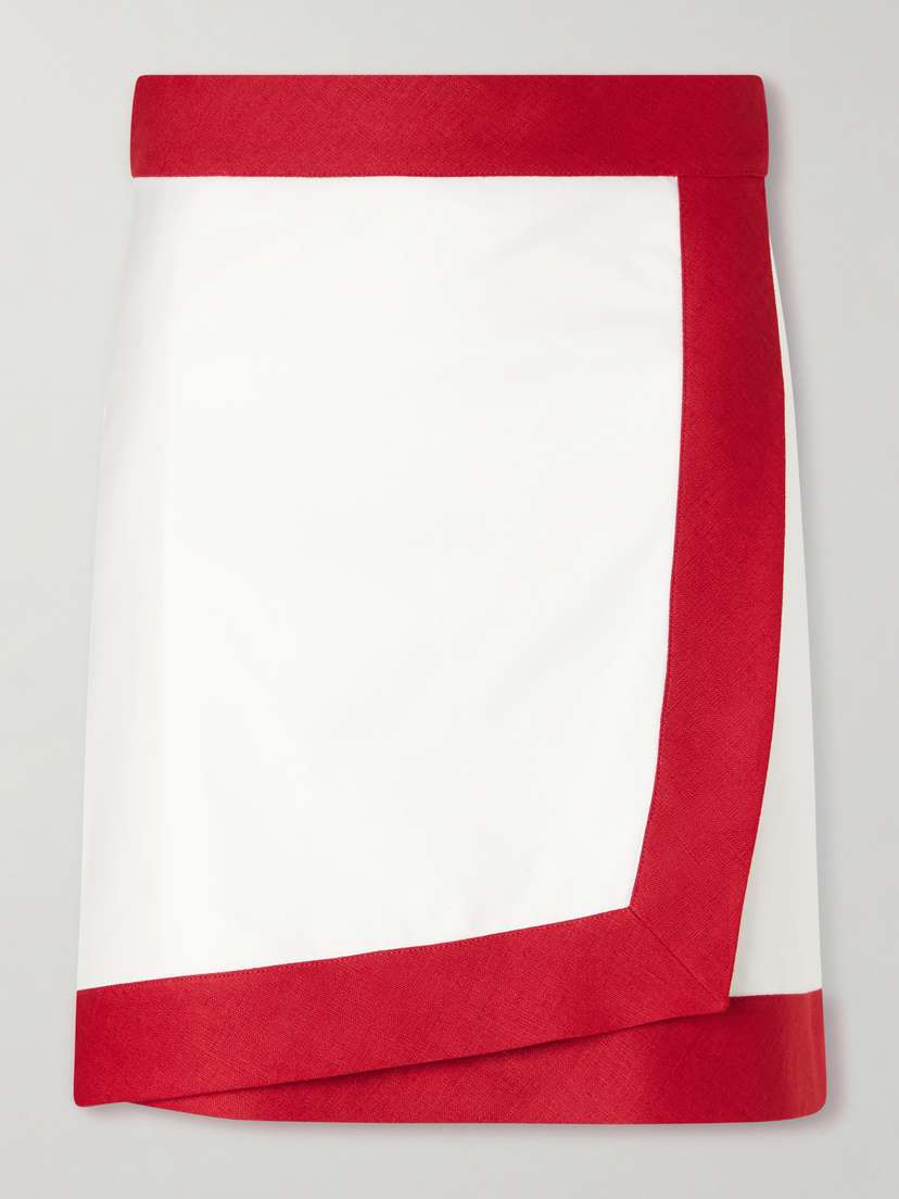 LIBEROWE Woven Mini Wrap Skirt