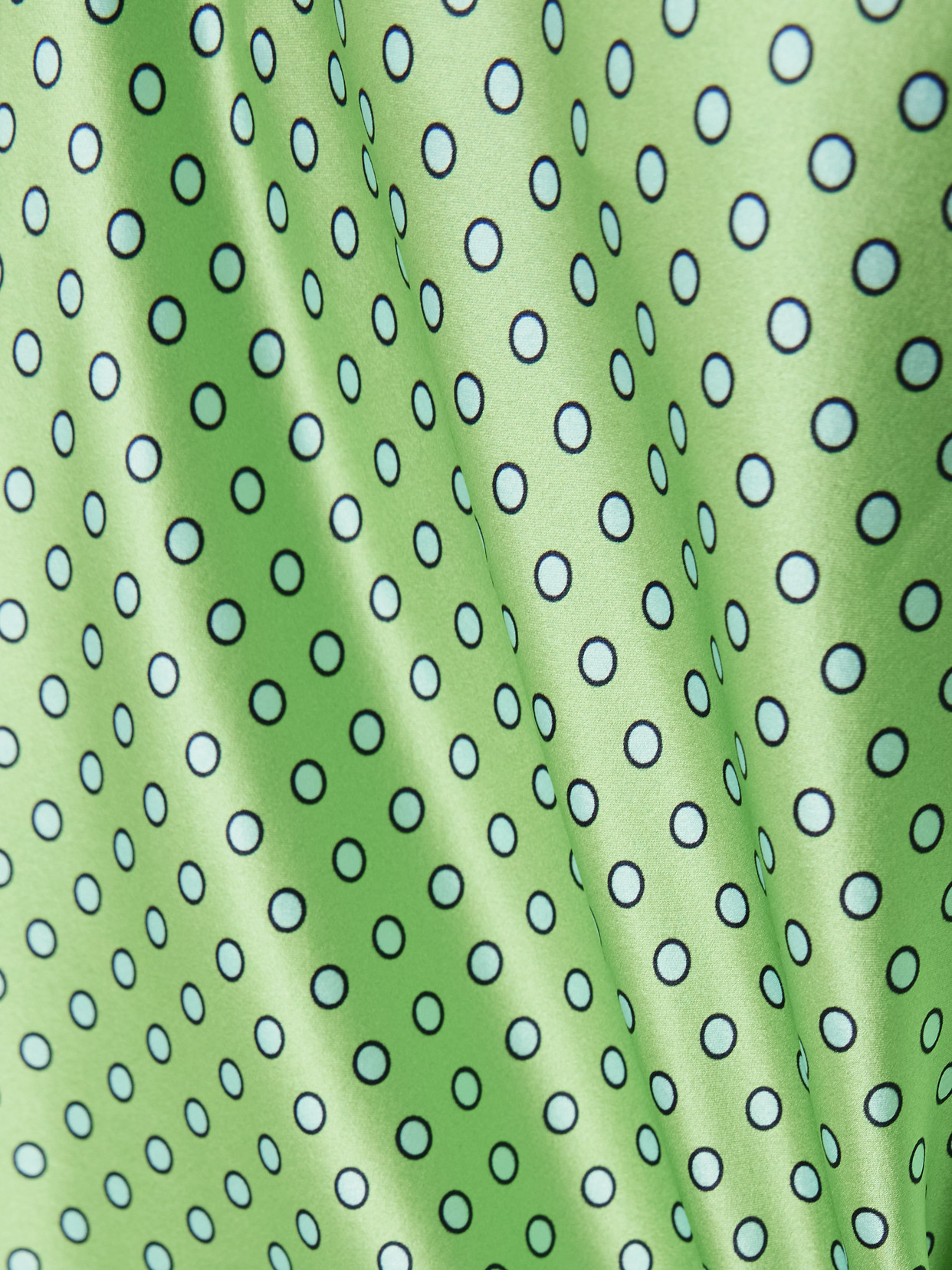 Olivia Von Halle Bella Polka-dot Silk-satin Pajamas In Green