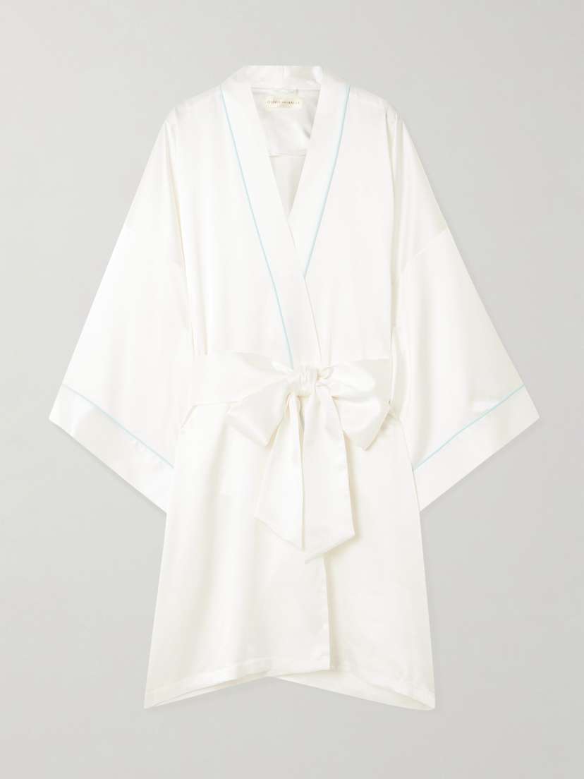 Olivia von Halle Mimi Silk-satin Robe