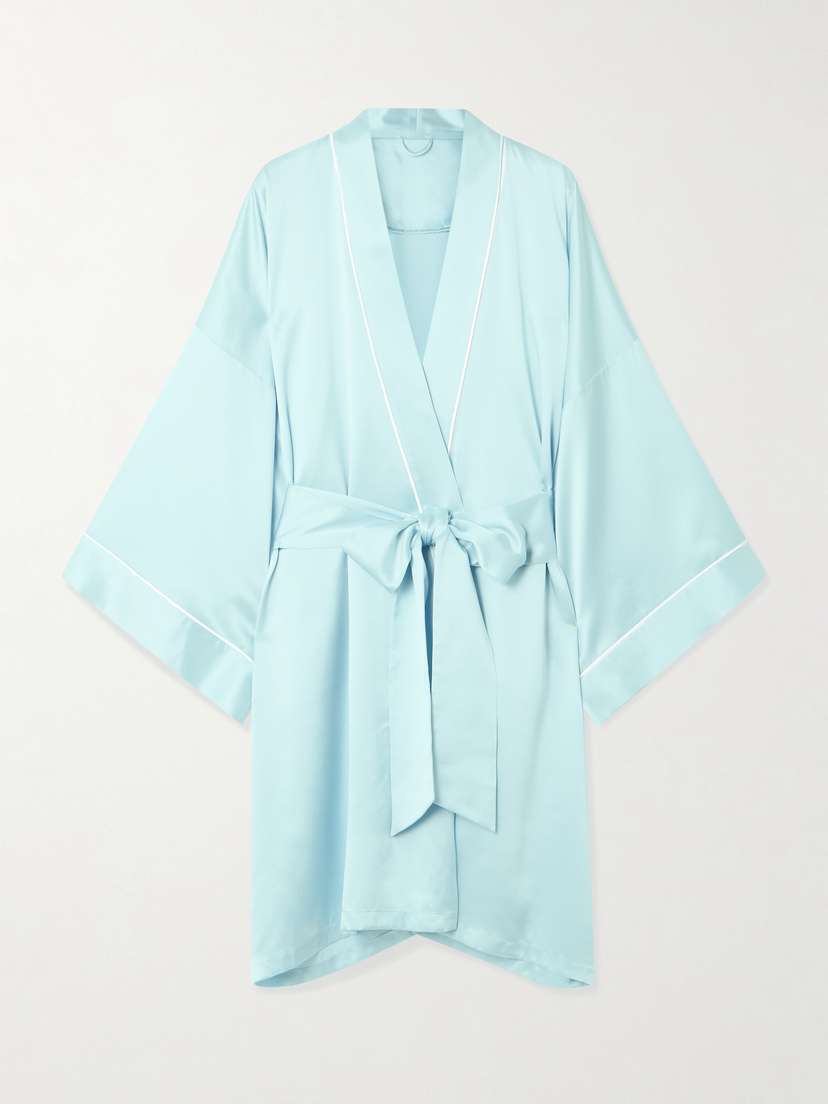 Olivia von Halle Mimi Silk-satin Robe