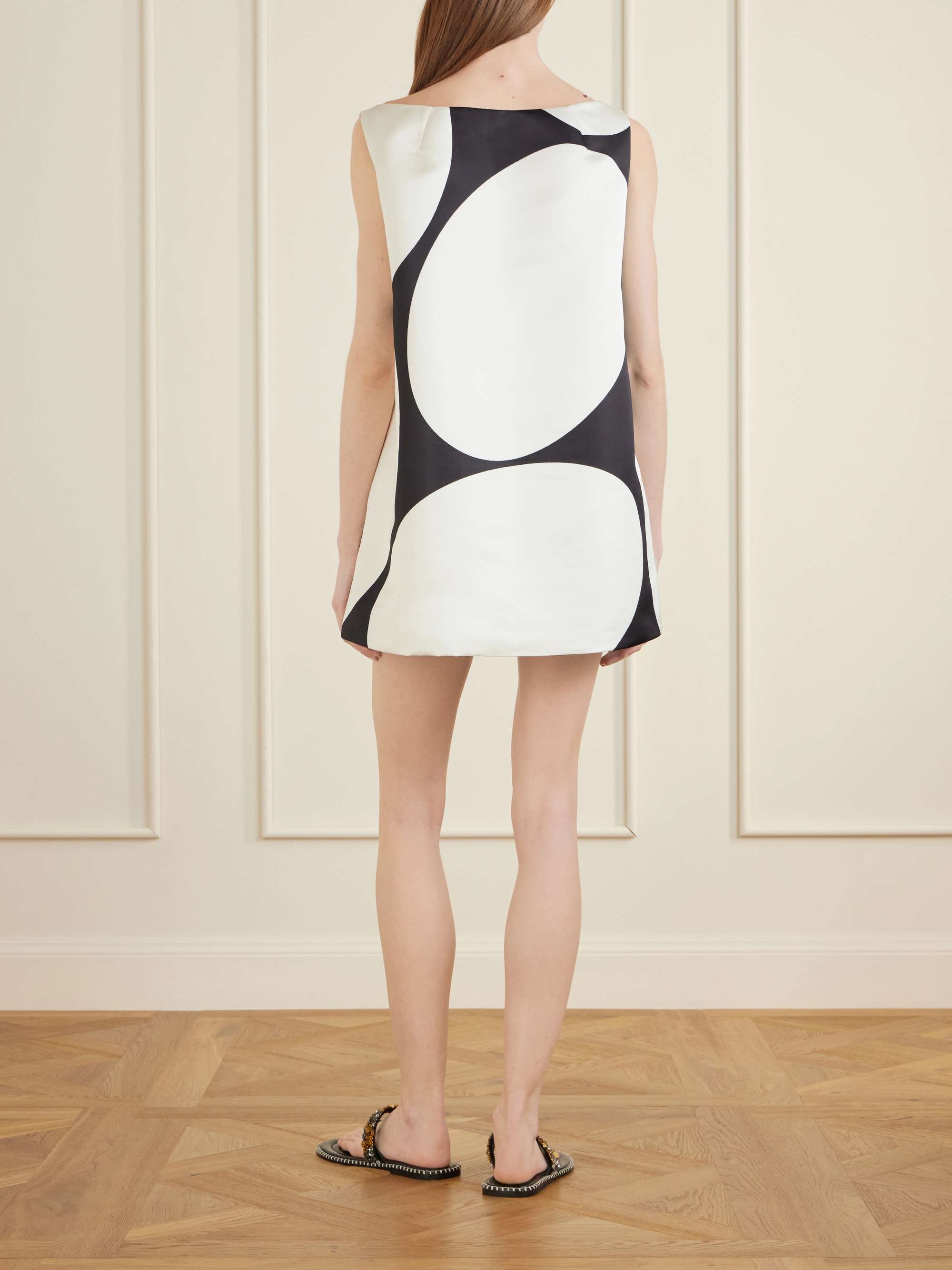 DRIES VAN NOTEN Polka-dot duchesse-satin mini dress | NET-A-PORTER