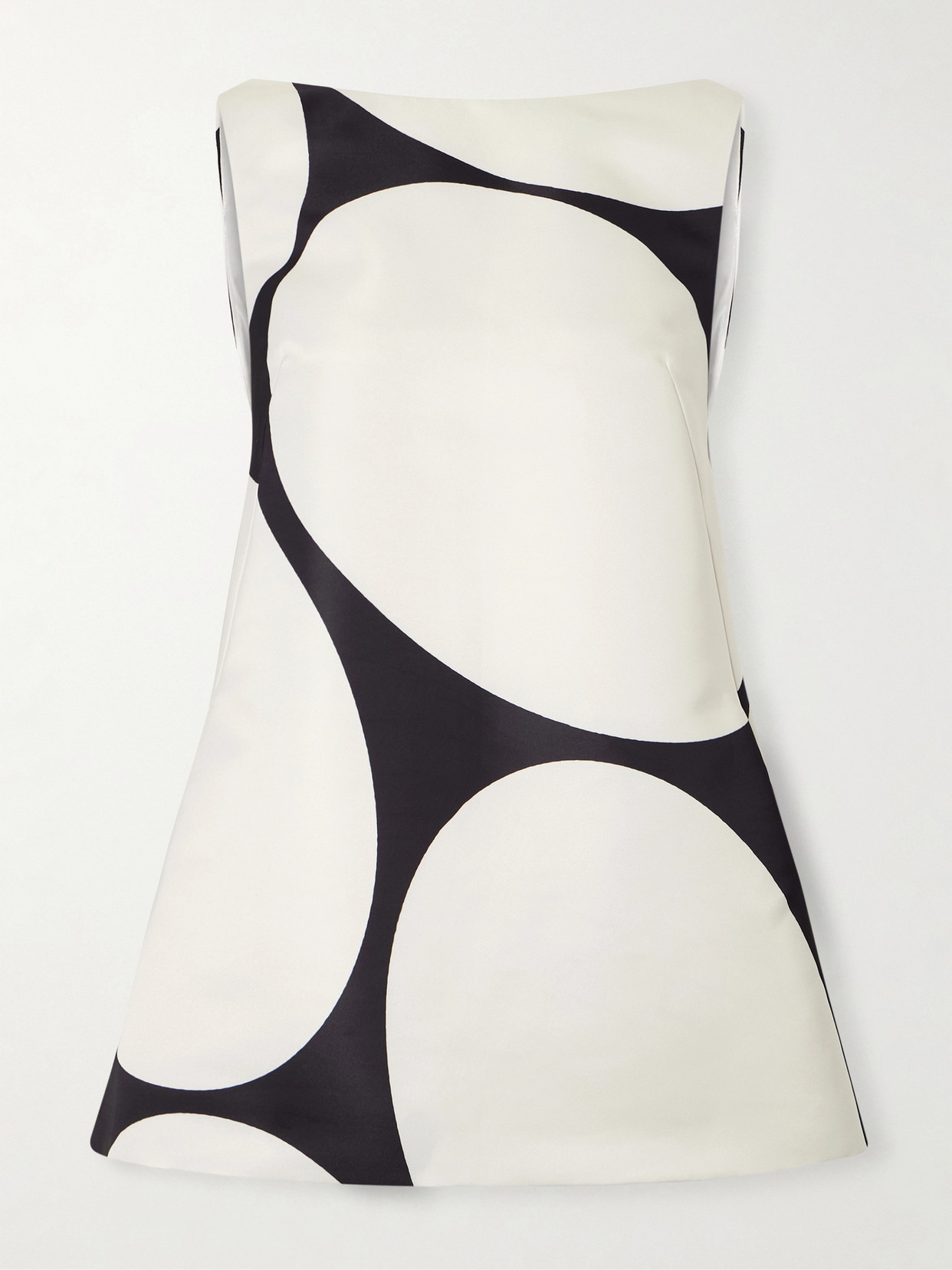 Dries Van Noten Polka-dot Duchesse-satin Mini Dress In White