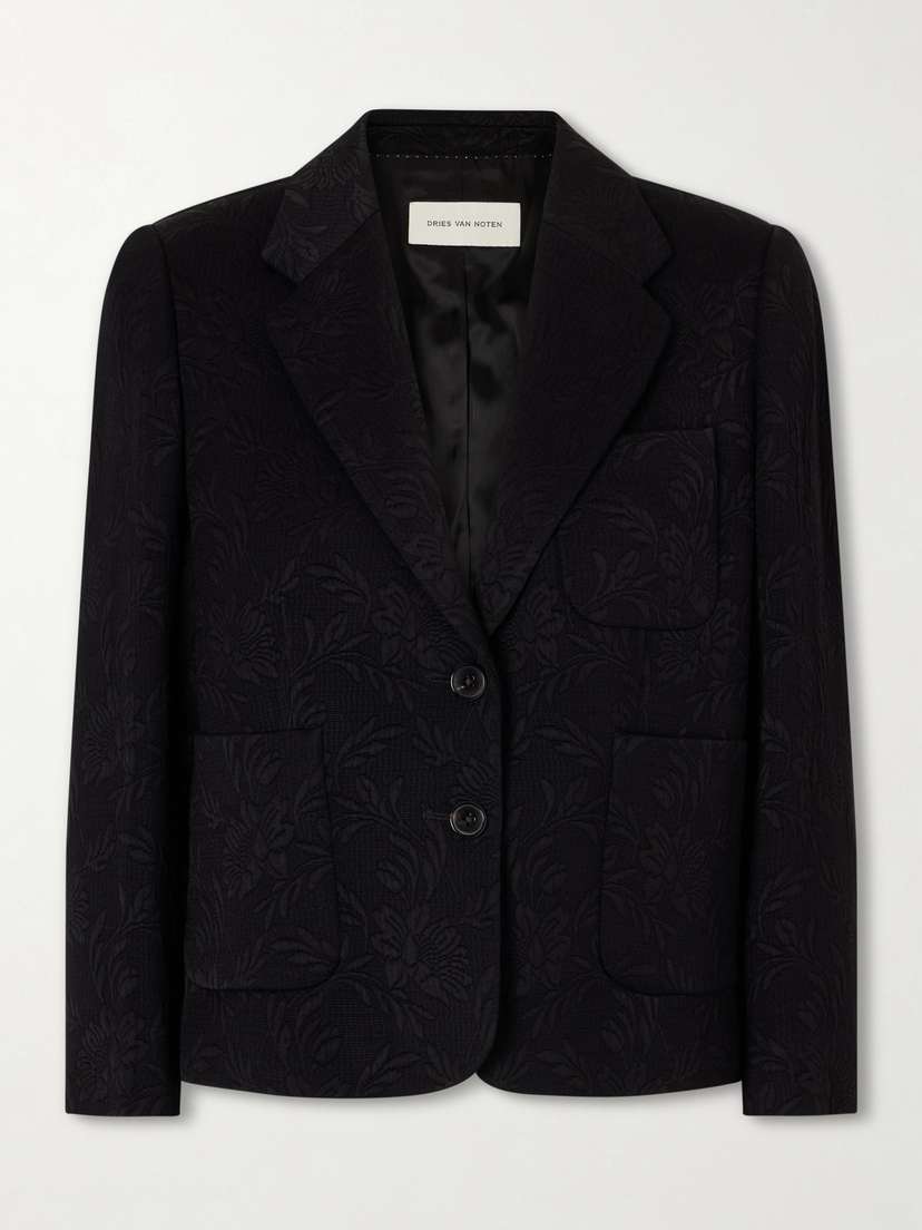 Dries Van Noten Bamis Matelassé Floral-jacquard Blazer