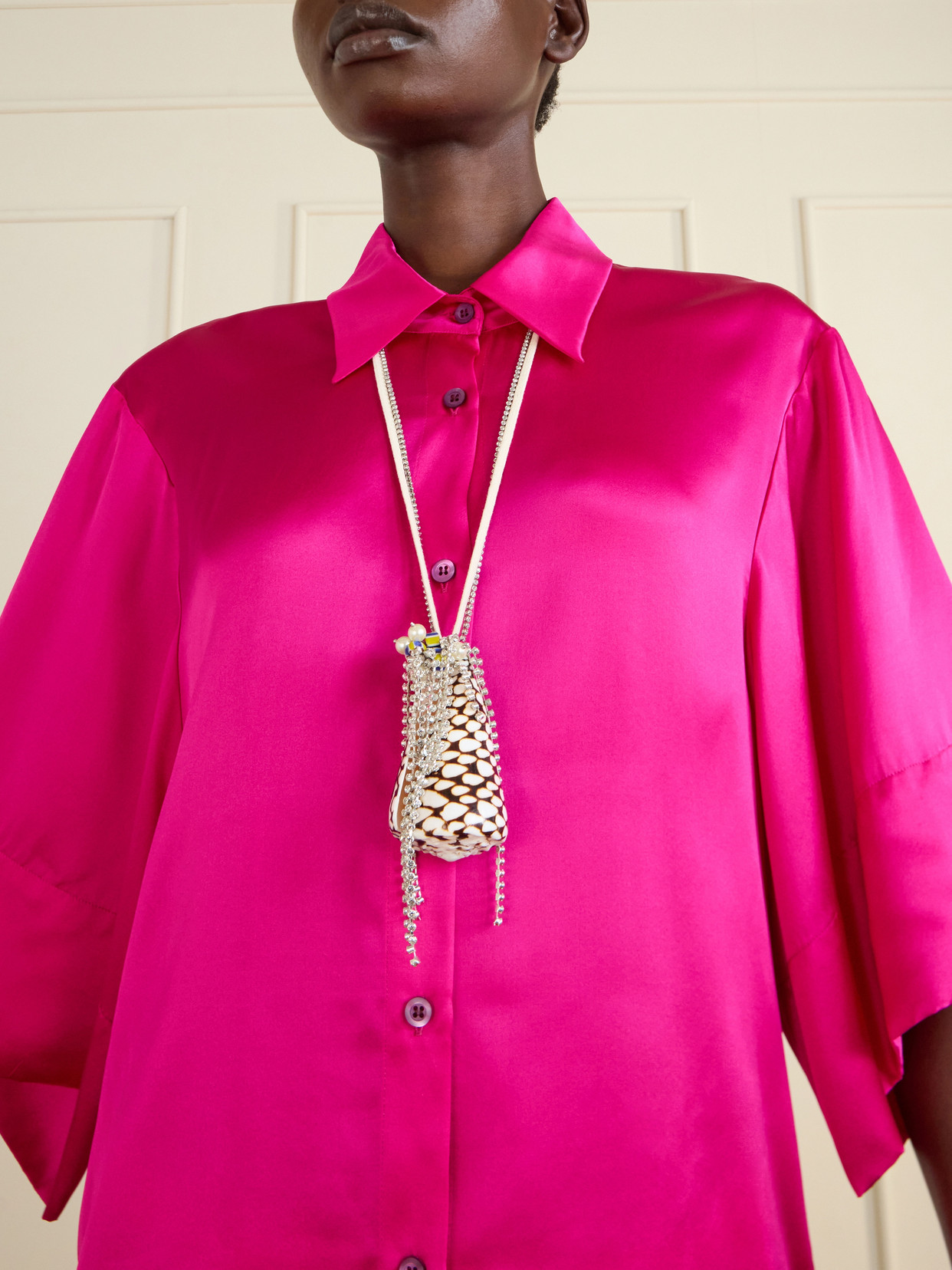 Clea Silk-Satin Blouse
