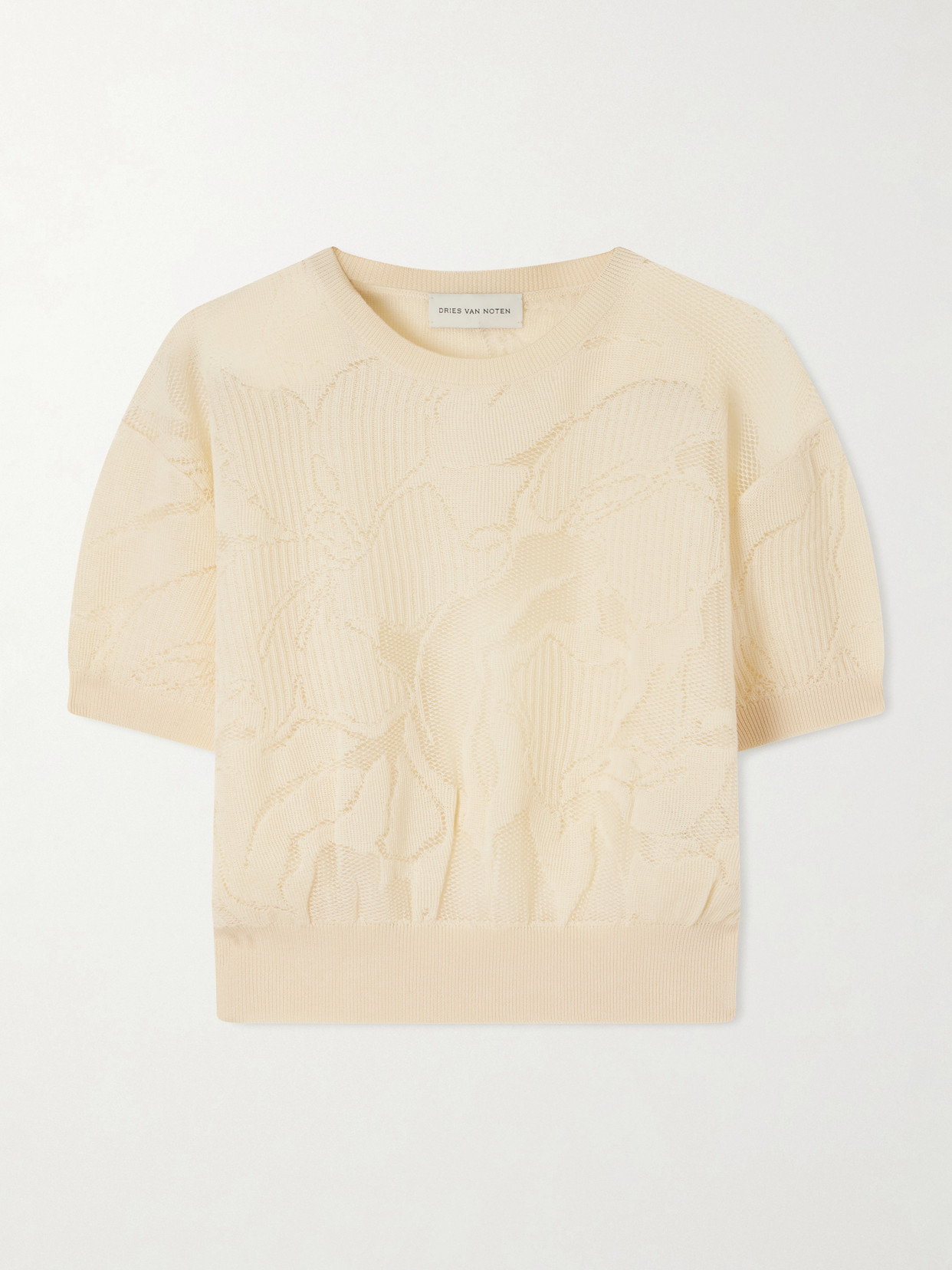Dries Van Noten Cotton-blend Sweater In Neutral