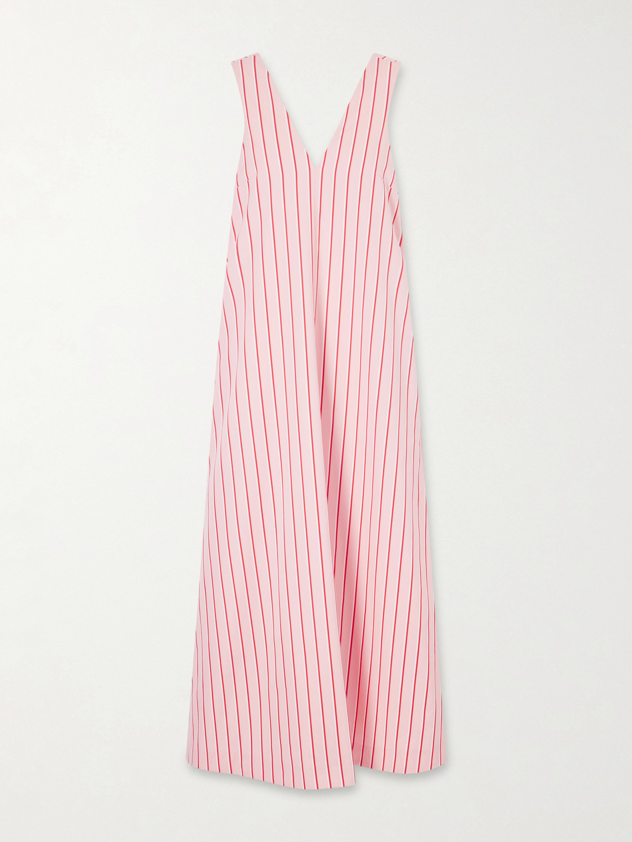 Dries Van Noten - Striped Cotton-poplin Maxi Dress - Pink
