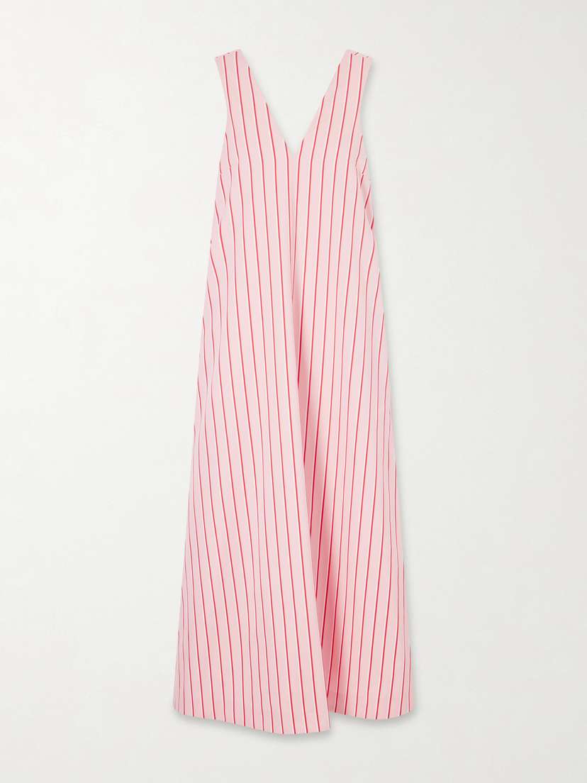 Dries Van Noten Striped Cotton-poplin Maxi Dress