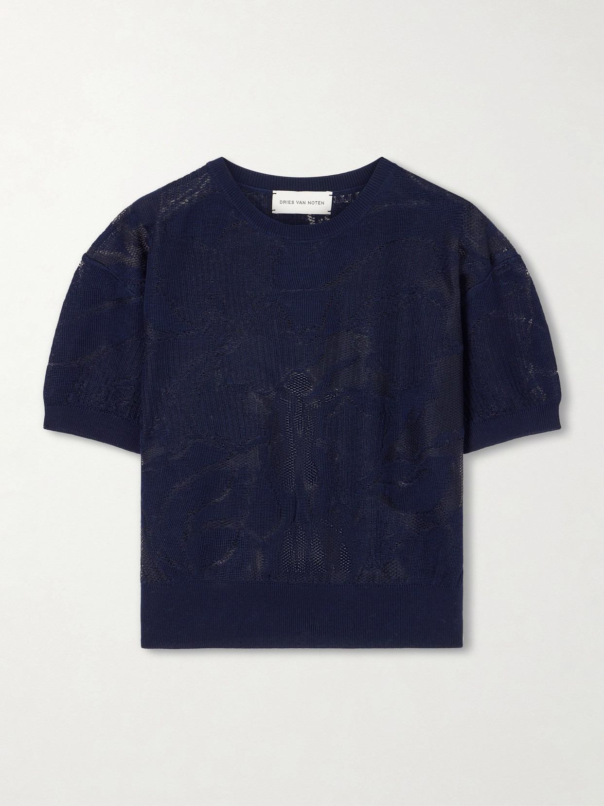 Dries Van Noten Cotton-blend Sweater In Blue
