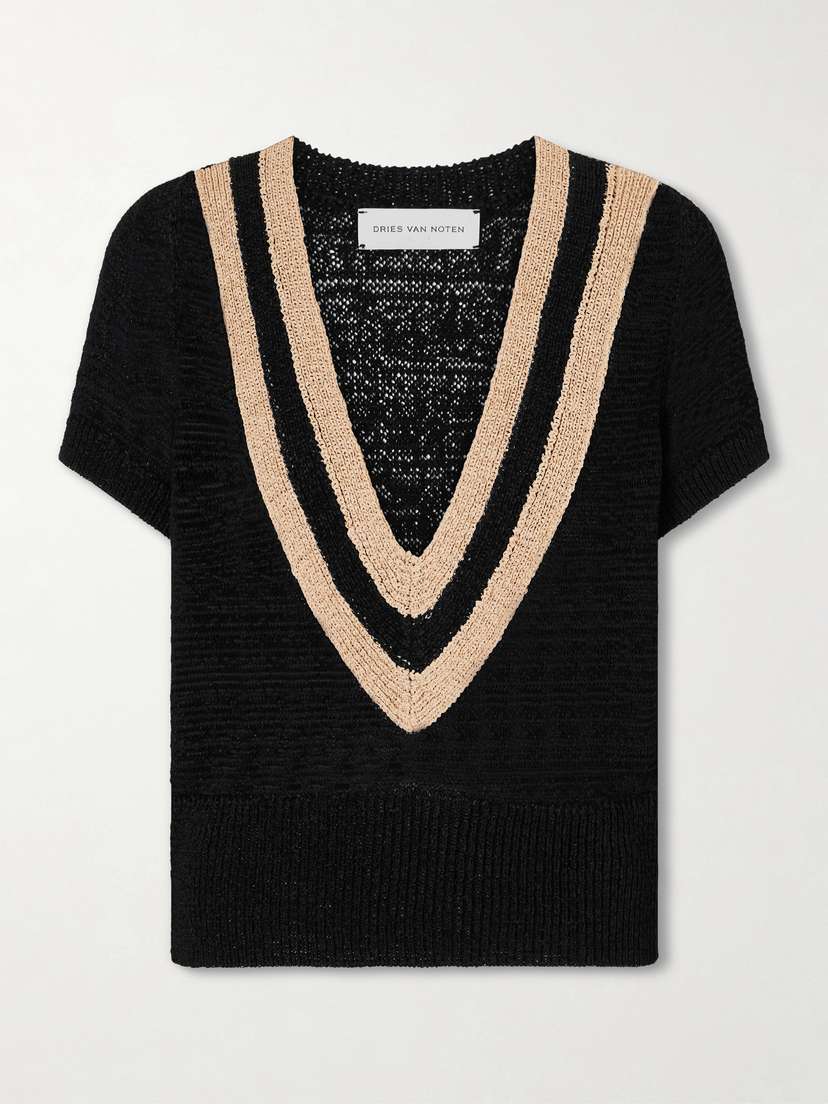 Dries Van Noten Striped Knitted Sweater