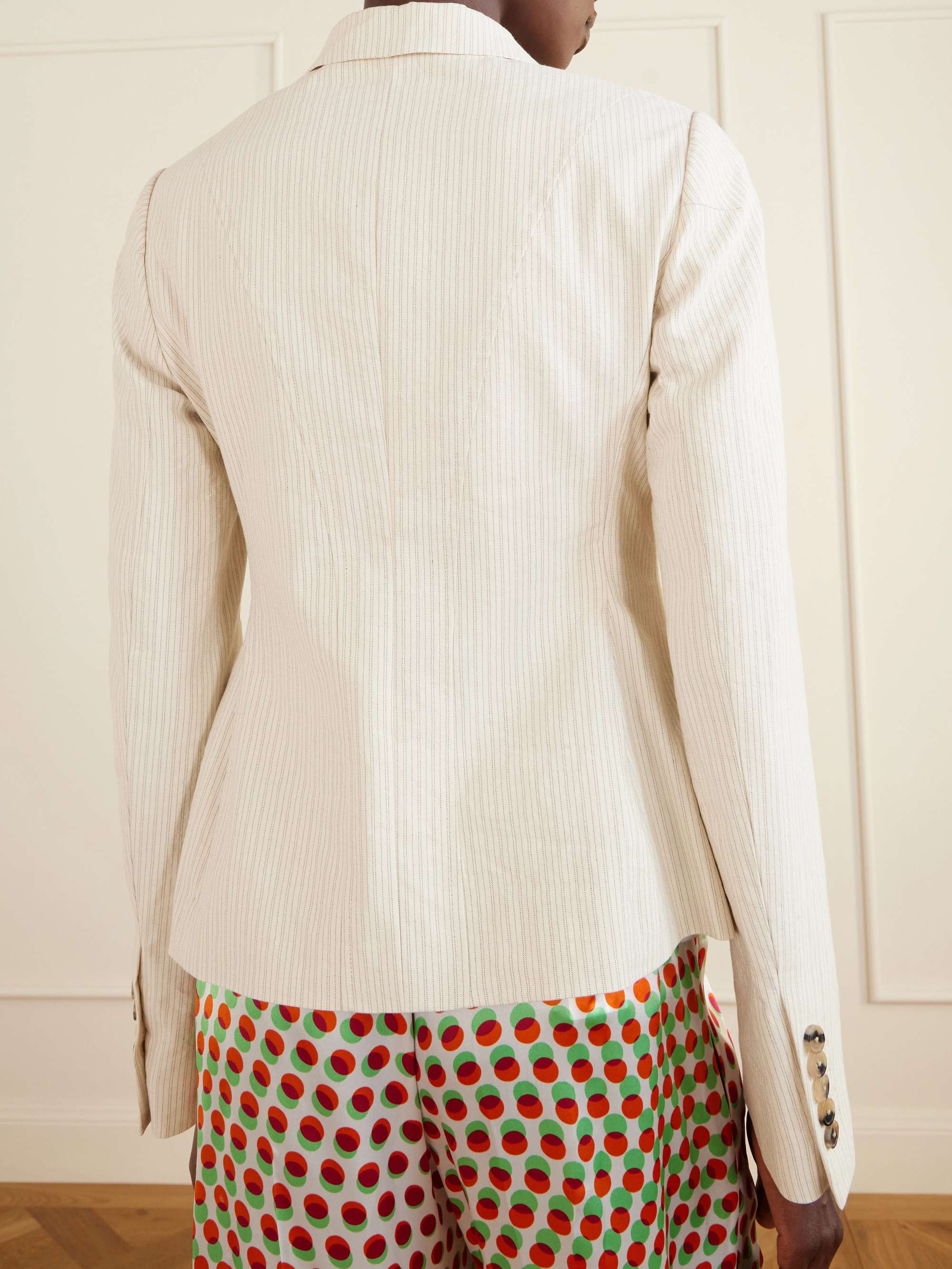 DRIES VAN NOTEN Striped cotton-blend blazer | NET-A-PORTER