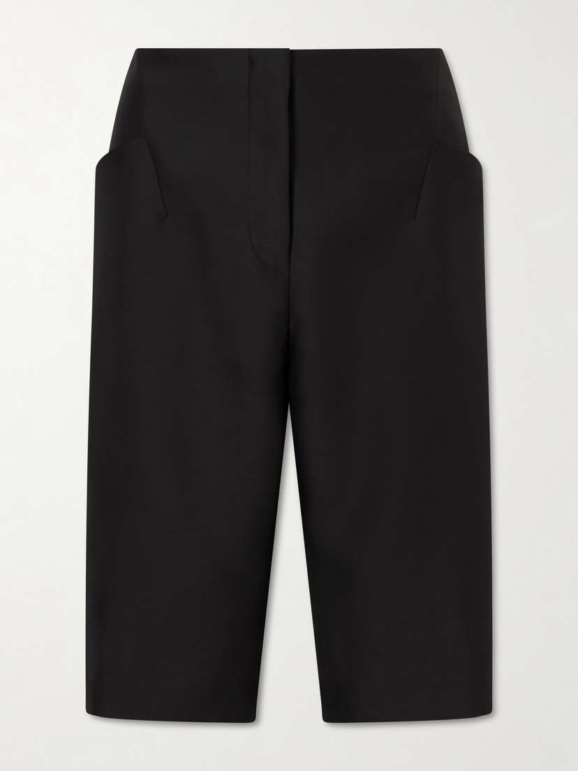 Dries Van Noten Wool And Silk-blend Crepe Shorts