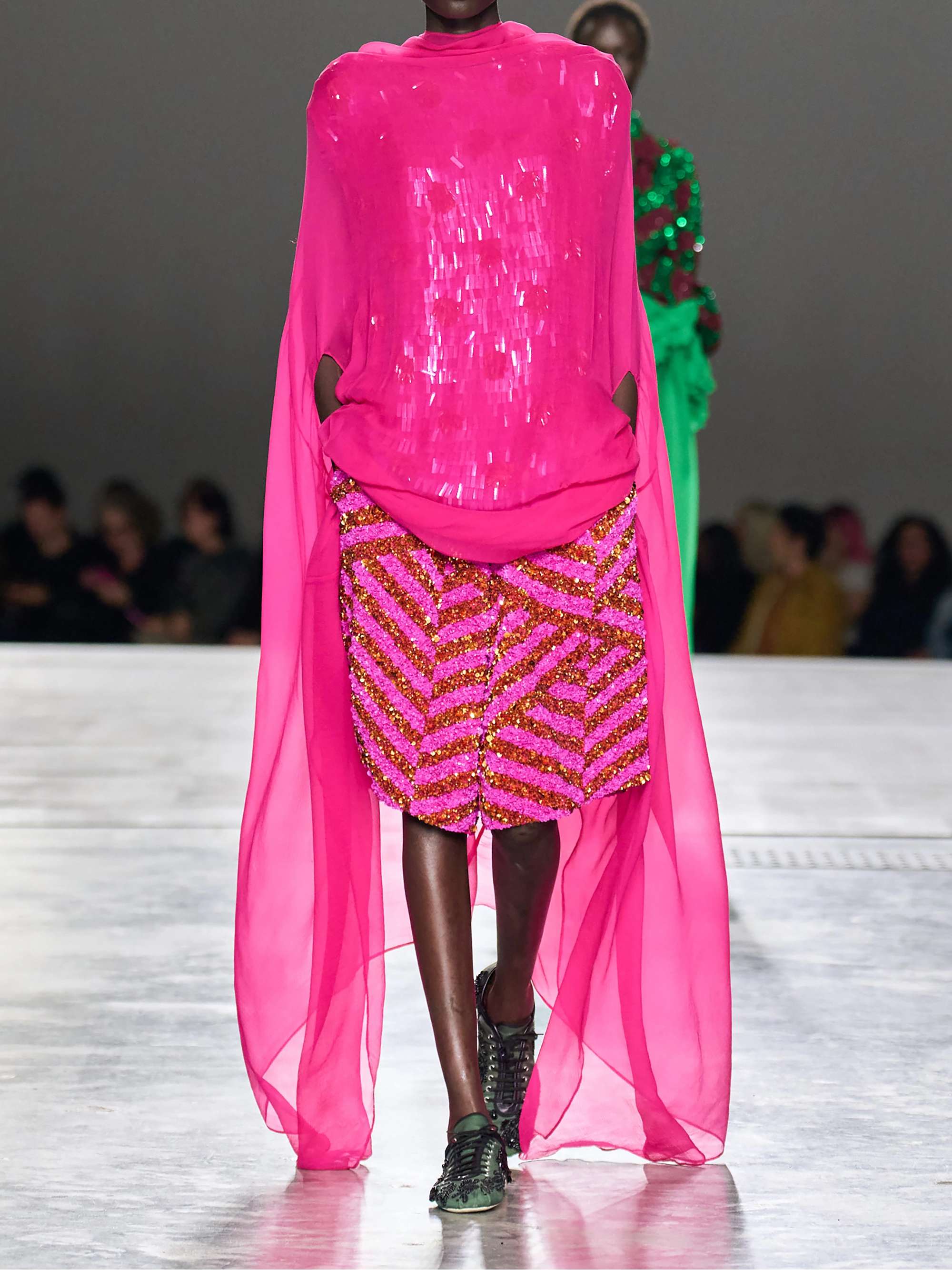 DRIES VAN NOTEN Draped silk-chiffon midi dress | NET-A-PORTER