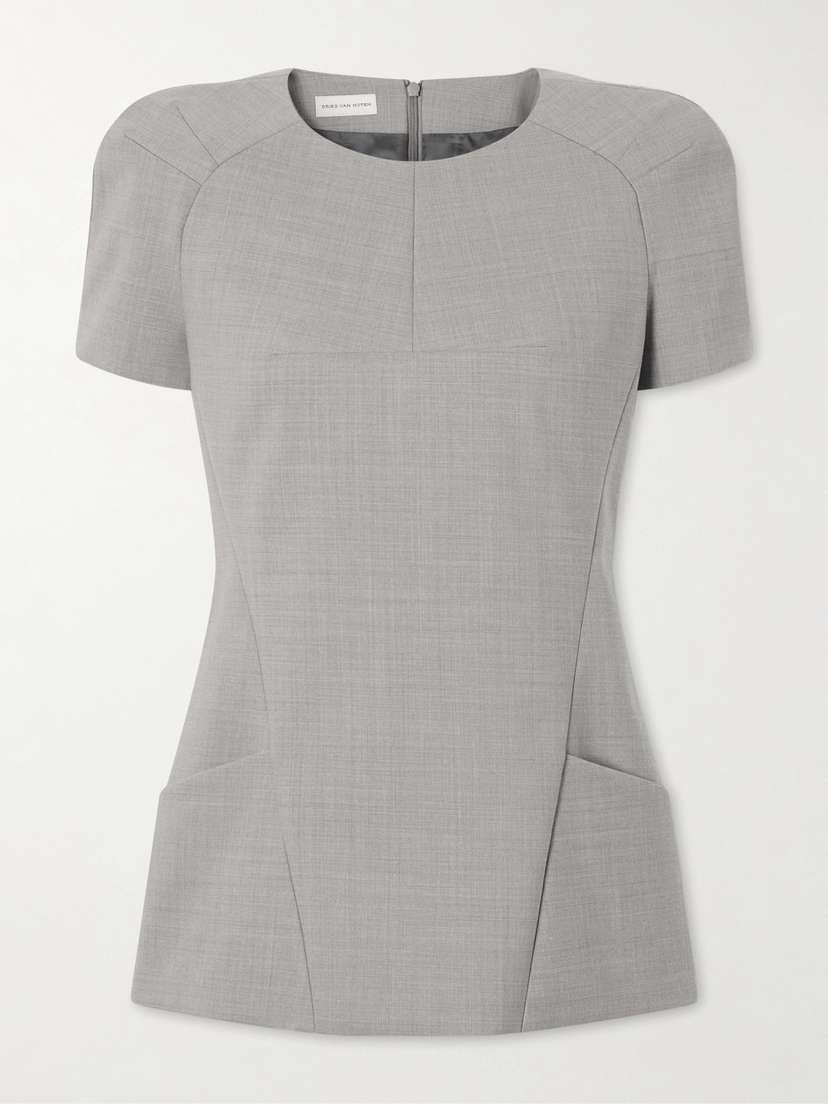 Dries Van Noten Mélange Grain De Poudre Blouse