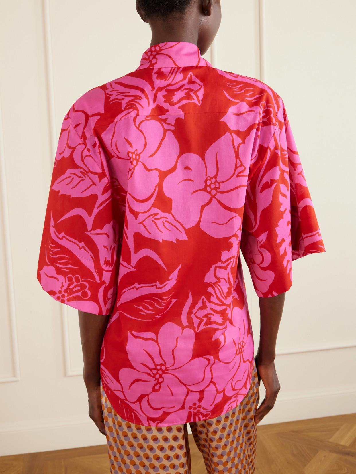 Floral-Print Cotton-Voile Shirt