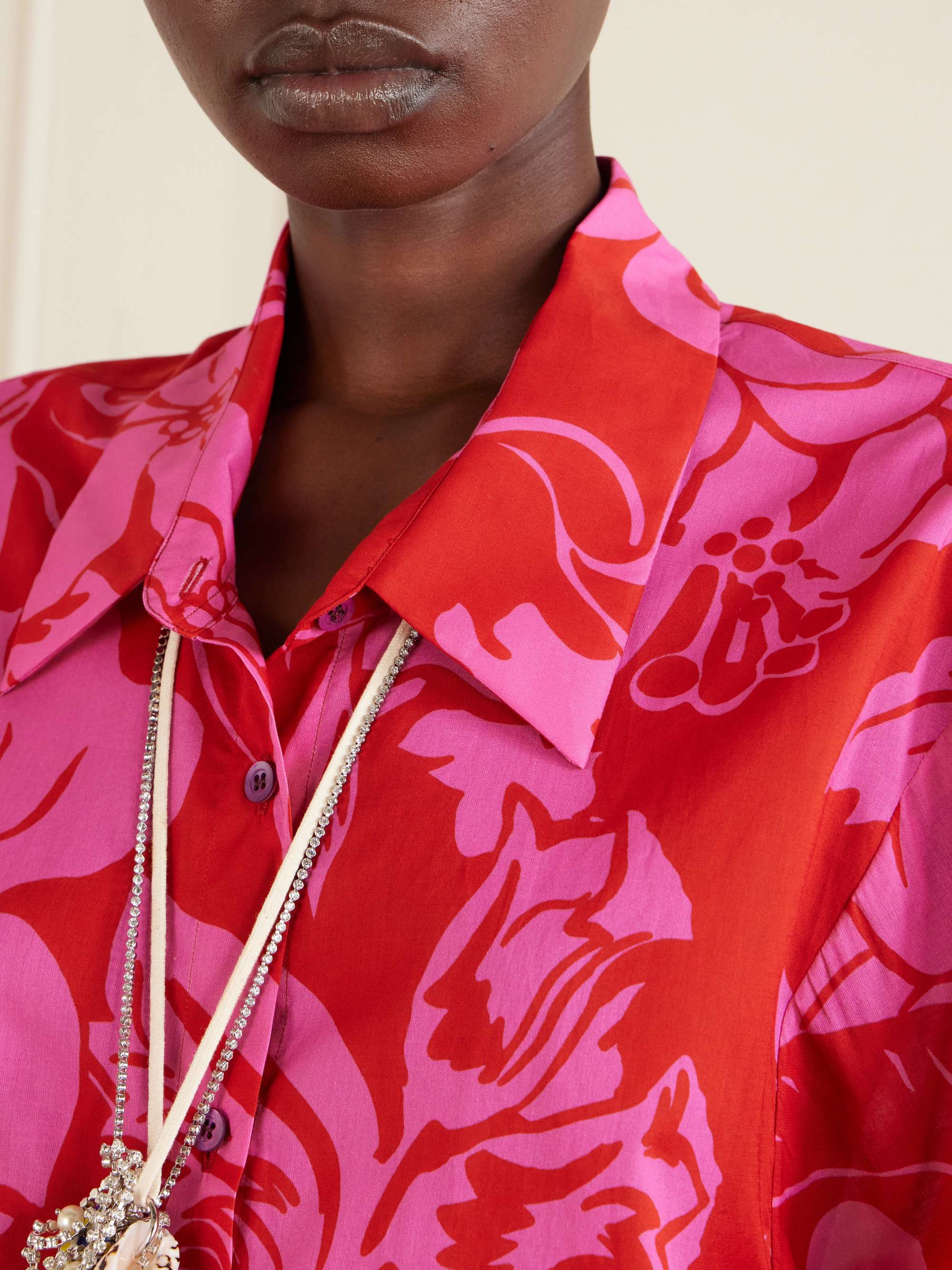 DRIES VAN NOTEN Floral-print cotton-voile shirt | NET-A-PORTER