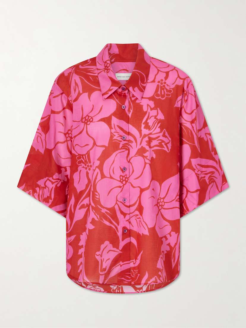Dries Van Noten Floral-print Cotton-voile Shirt