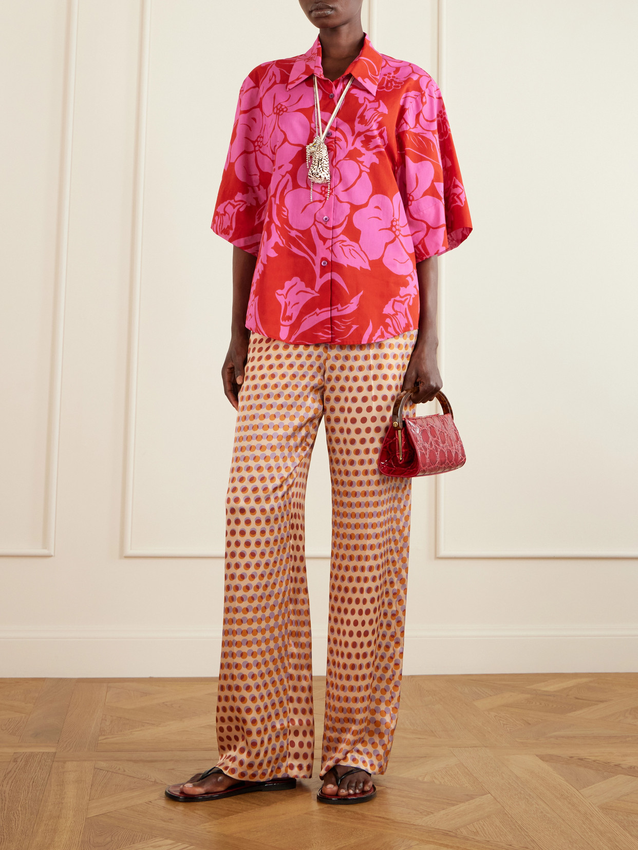 Floral-Print Cotton-Voile Shirt