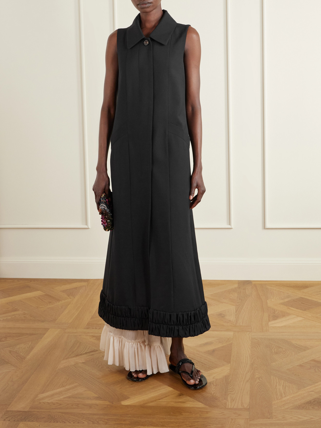And Mohair-Blend Long Coat