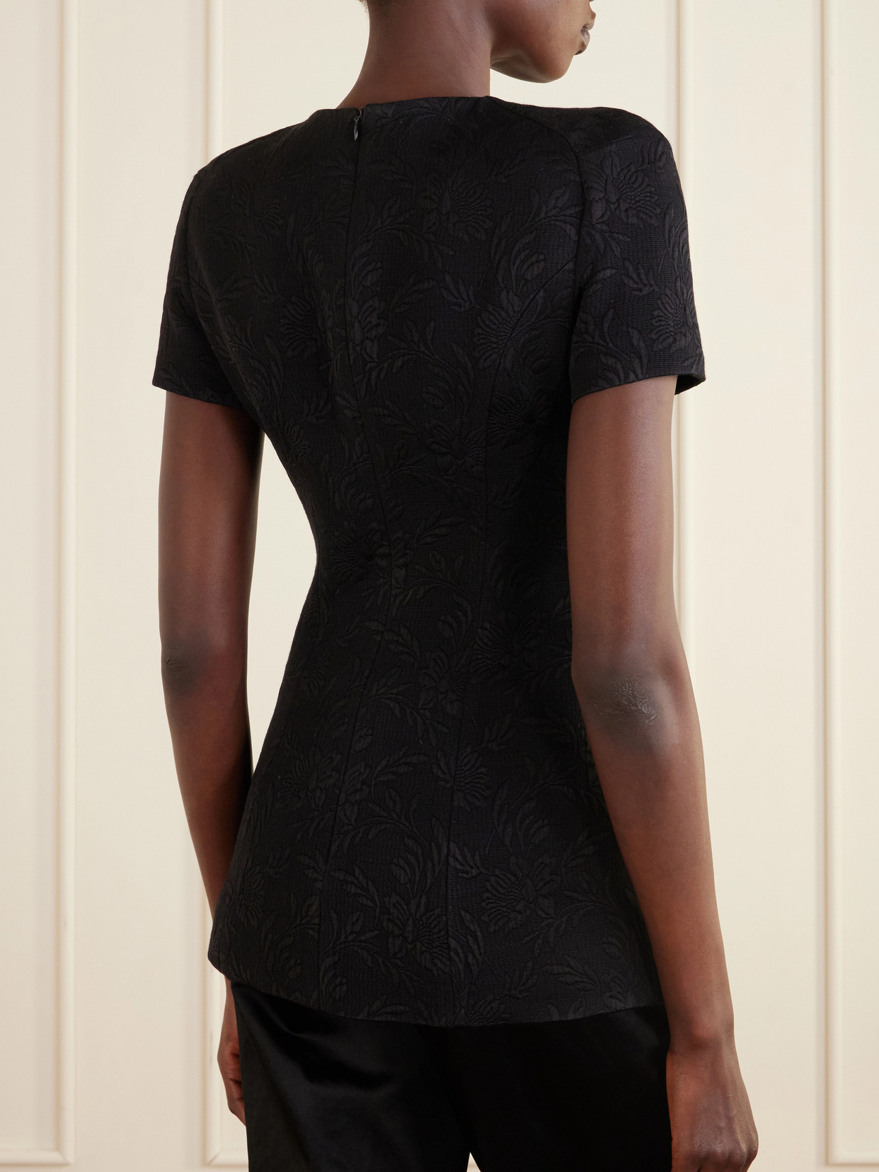 Conelly Floral-Jacquard Blouse