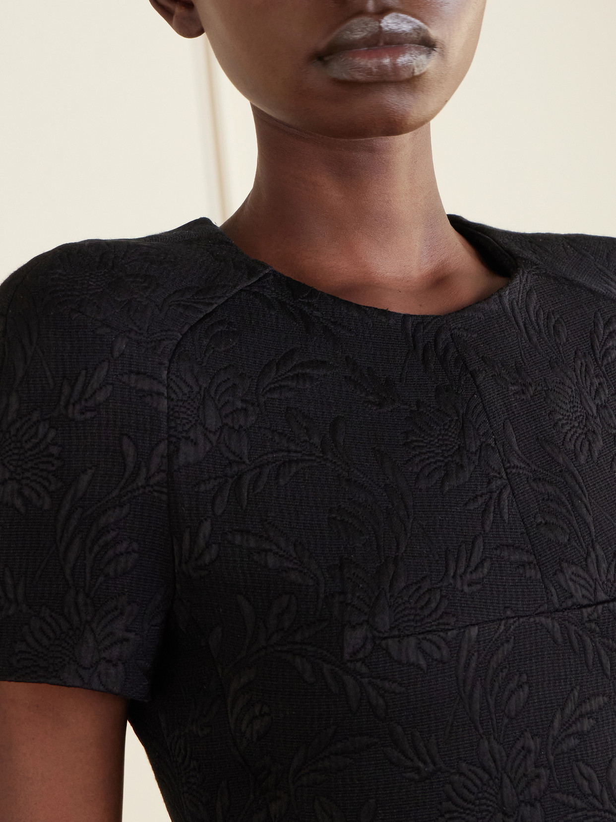 Conelly Floral-Jacquard Blouse