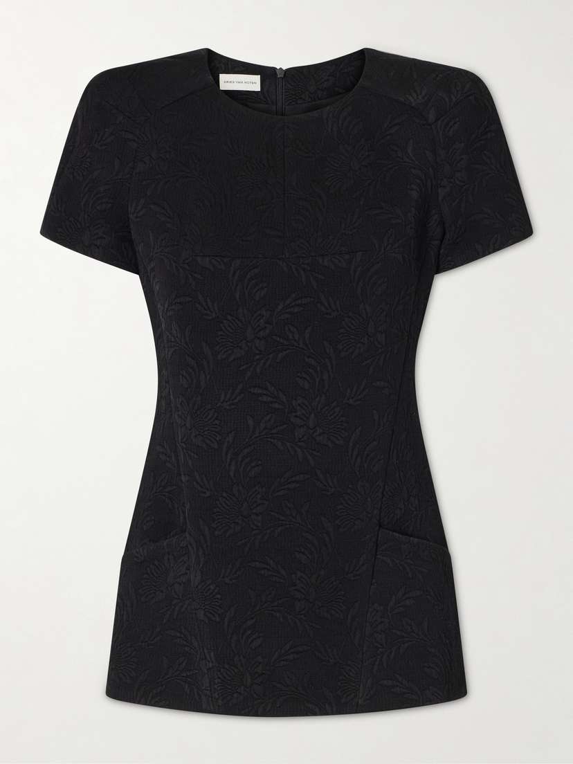 Dries Van Noten Matelassé Floral-jacquard Top