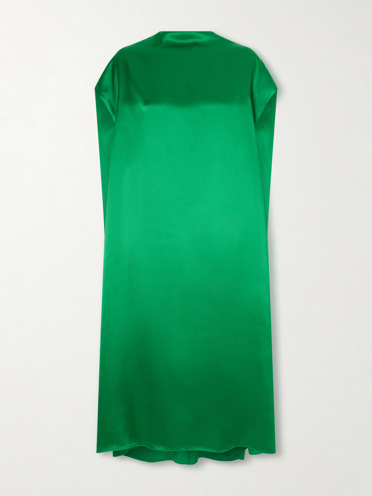 Dries Van Noten Silk-satin Midi Dress In Green