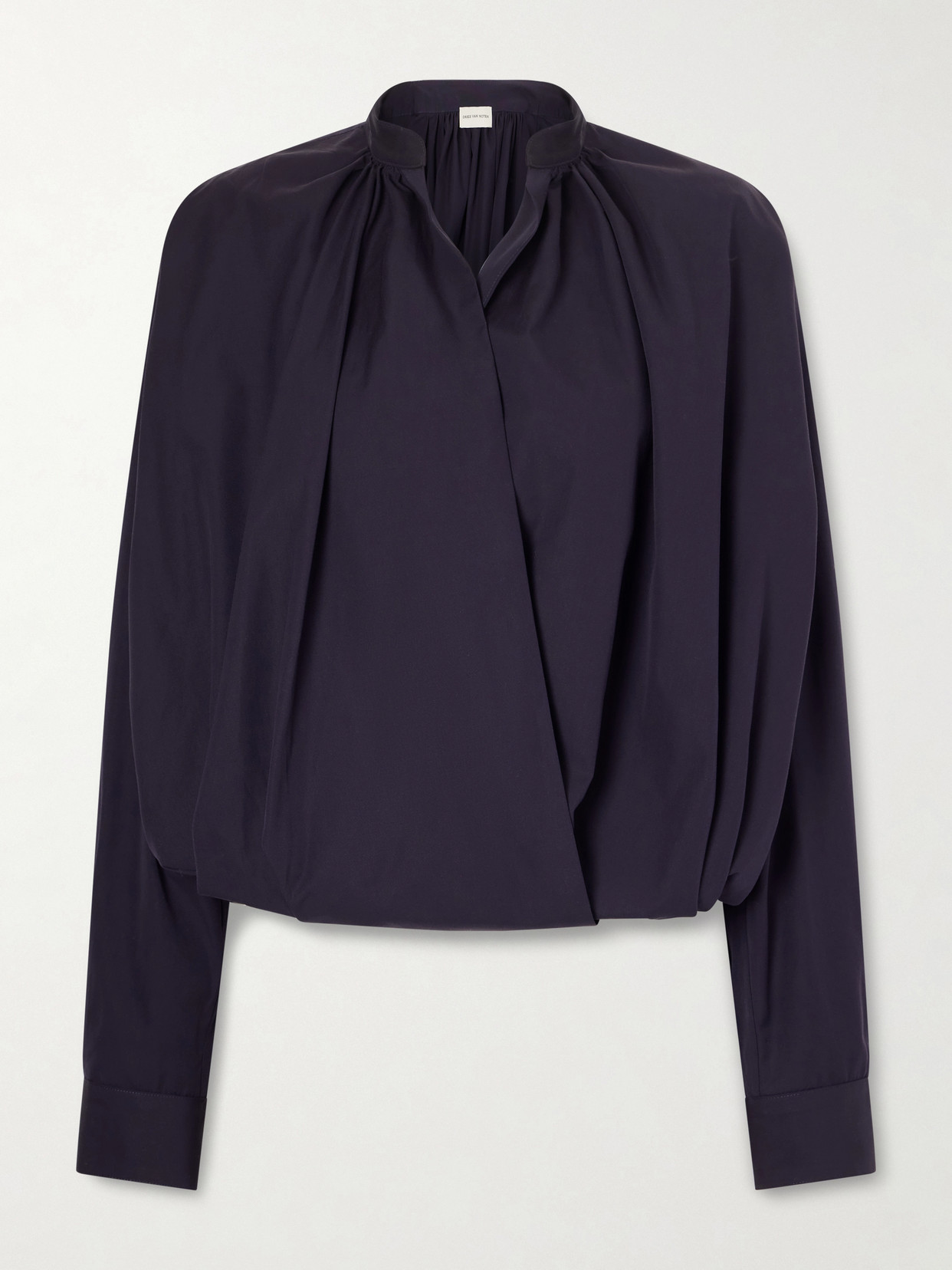 Cotton-Poplin Wrap Shirt