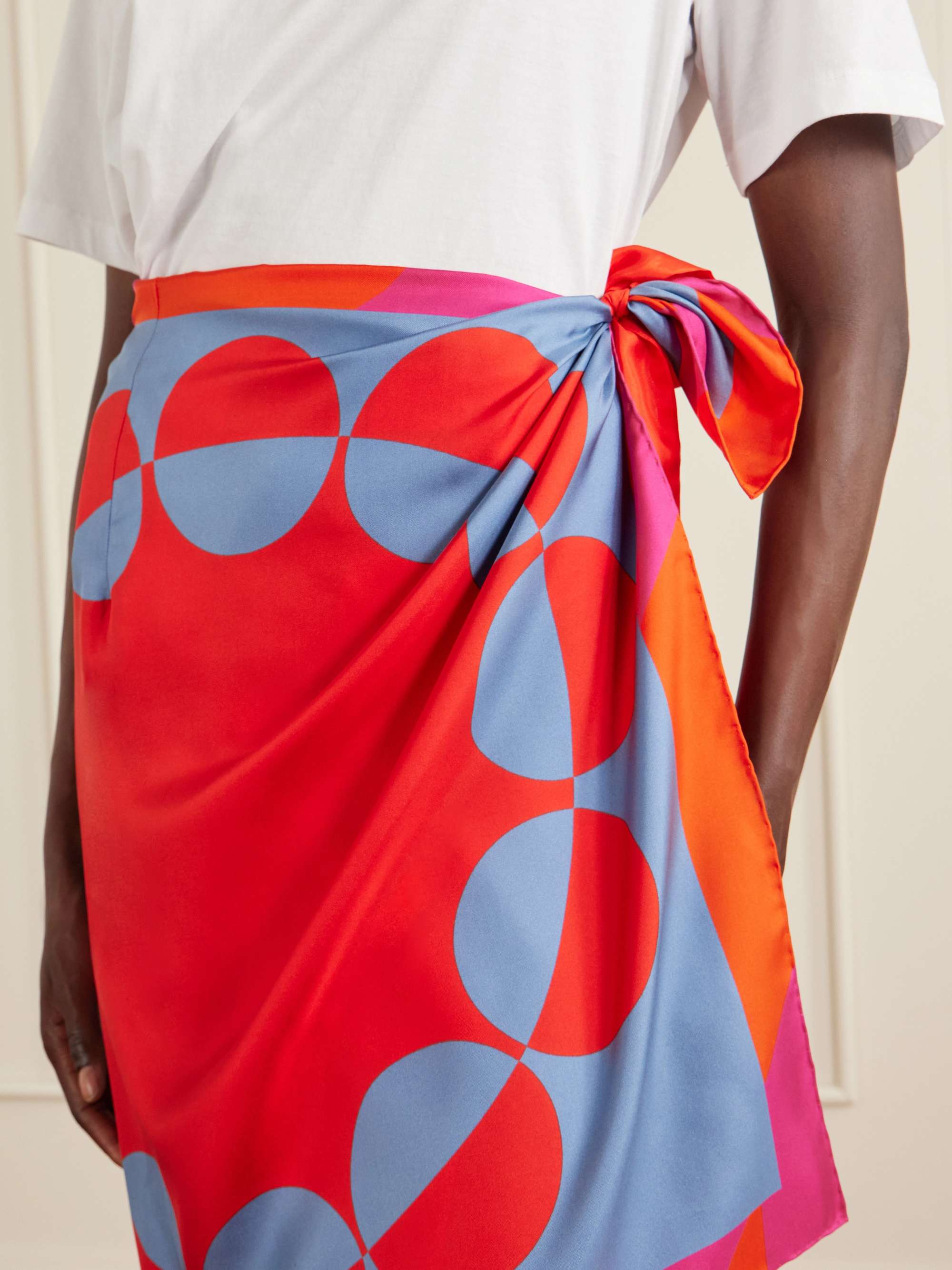 DRIES VAN NOTEN Printed wrap silk skirt | NET-A-PORTER
