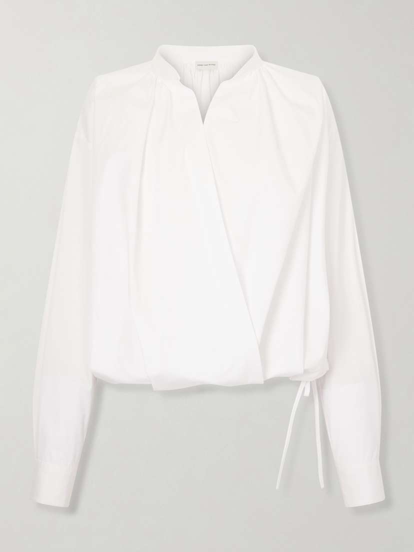 Dries Van Noten Cotton-poplin Wrap Shirt