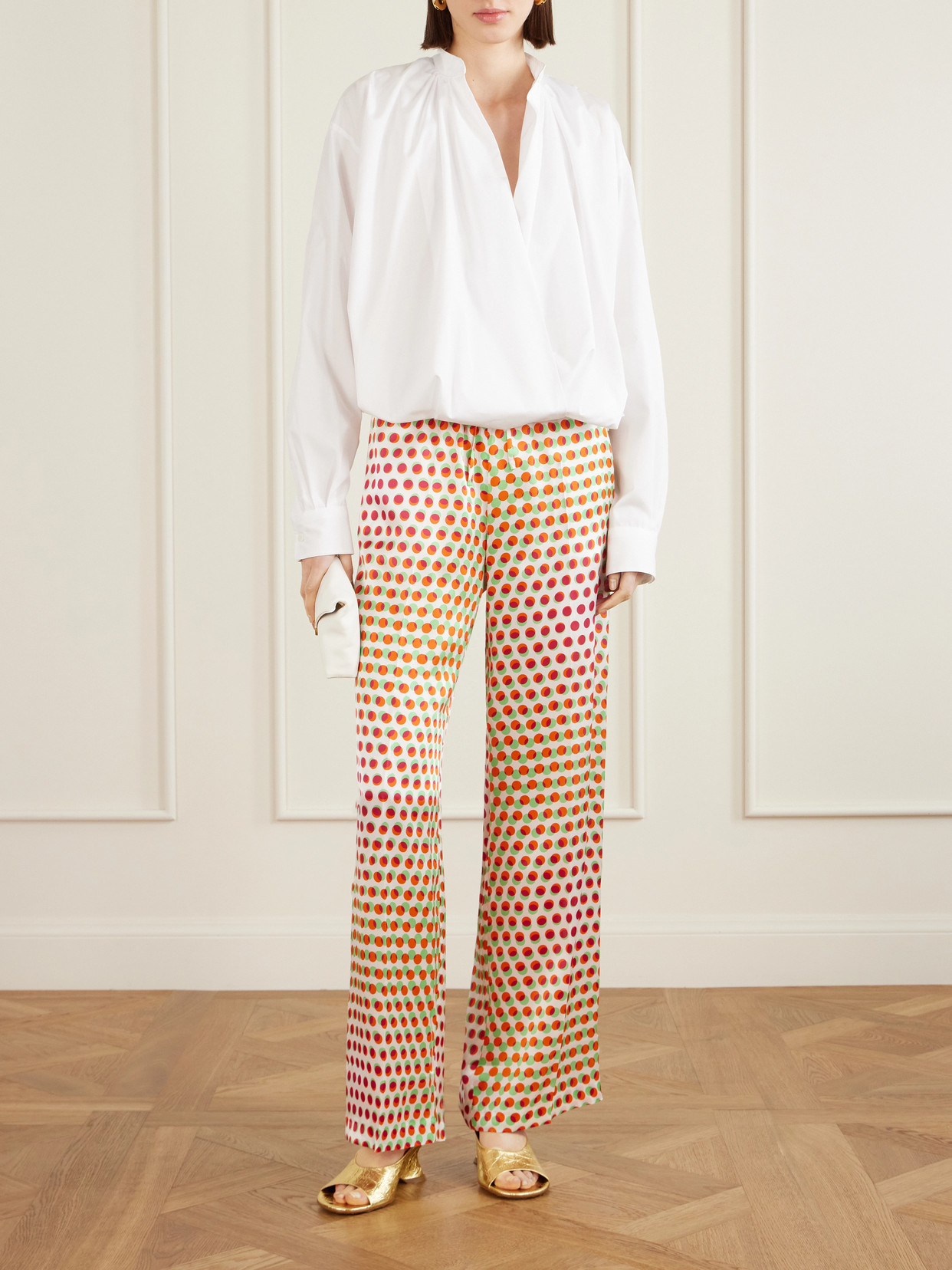 Cotton-Poplin Wrap Shirt