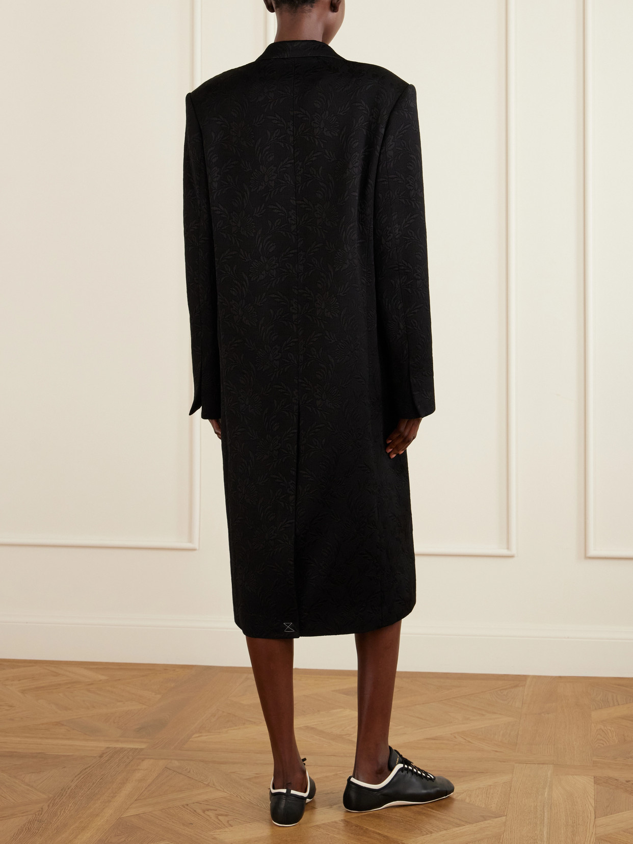 Dries Van Noten Womens Black Rosea Jewel-embellished Woven Coat In Black