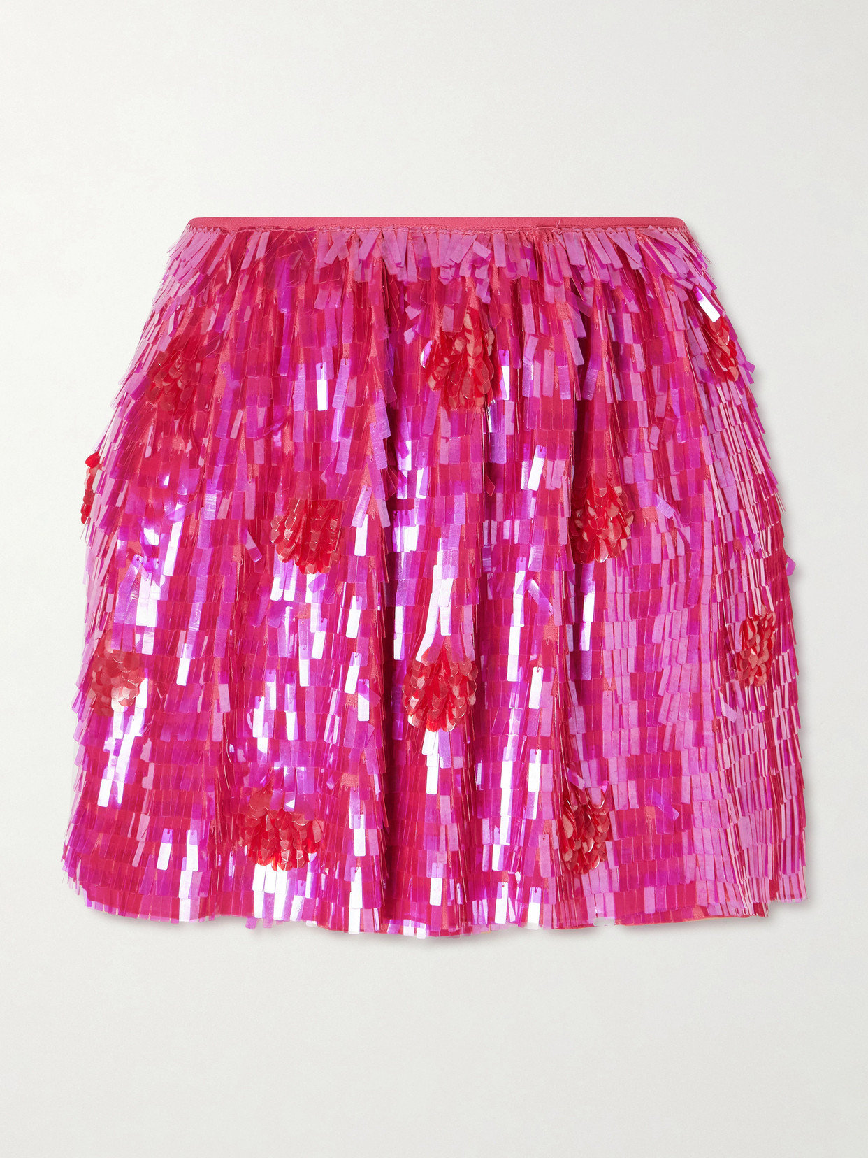 Dries Van Noten Sequined Mini Skirt In Pink