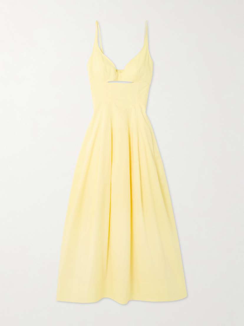 Simkhai Maddy Cutout Cotton-blend Midi Dress