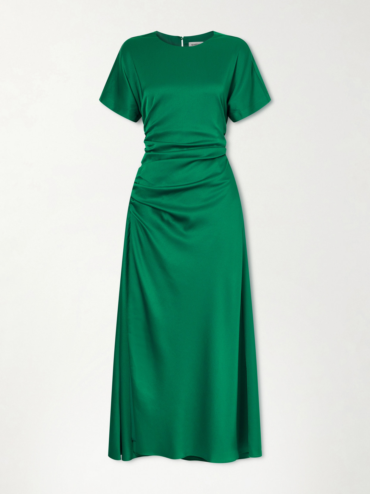Marabella Ruched Satin Midi Dress
