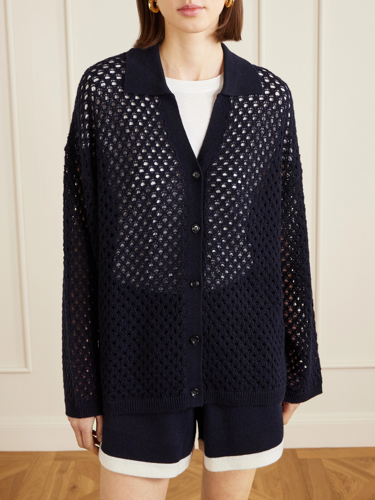 Open-Knit Wool And Cashmere-Blend Overshirt