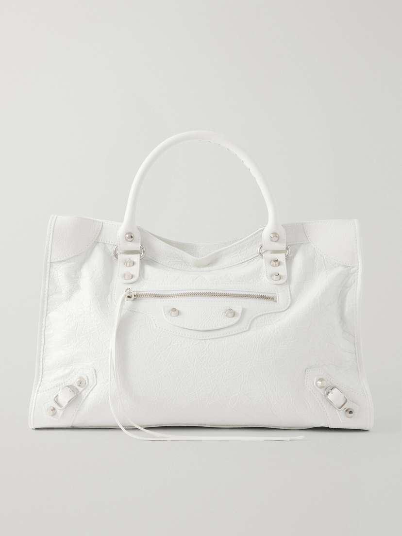 Balenciaga Le City Medium Embellished Leather Tote Bag